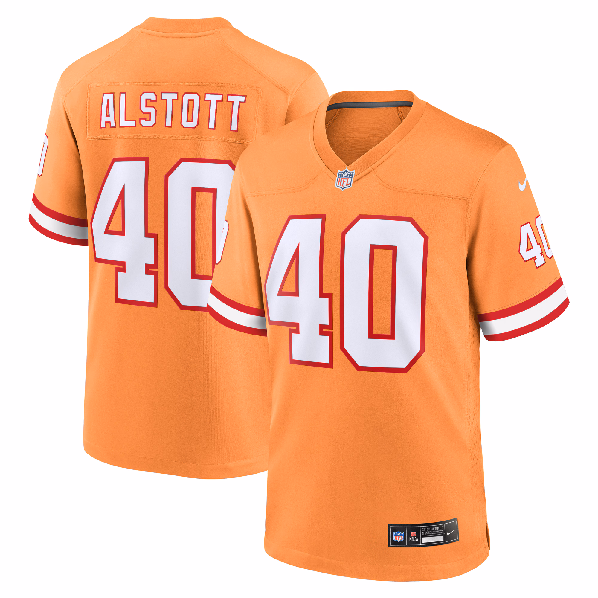 Mike Alstott Tampa Bay Buccaneers Throwback Game Jersey - Orange
