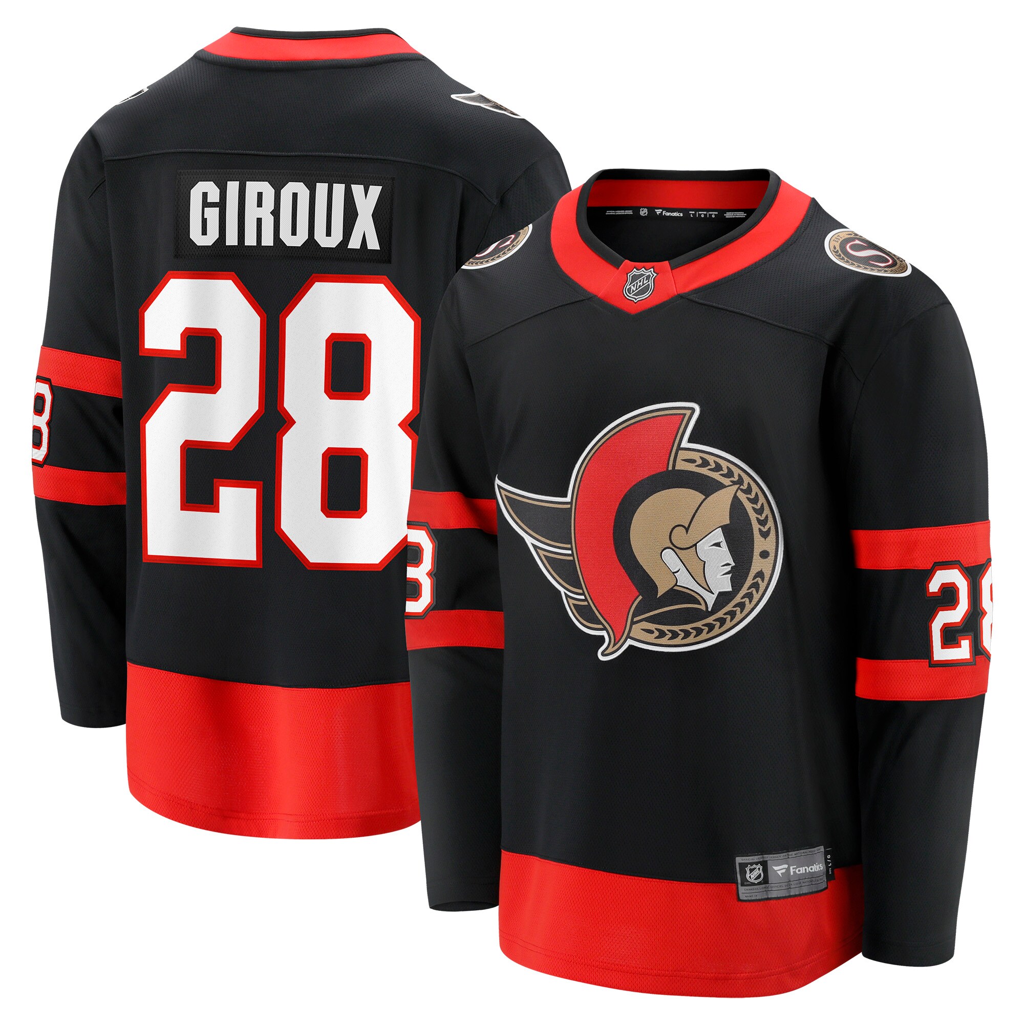 Claude Giroux Ottawa Senators Home Breakaway Player Jersey - Black