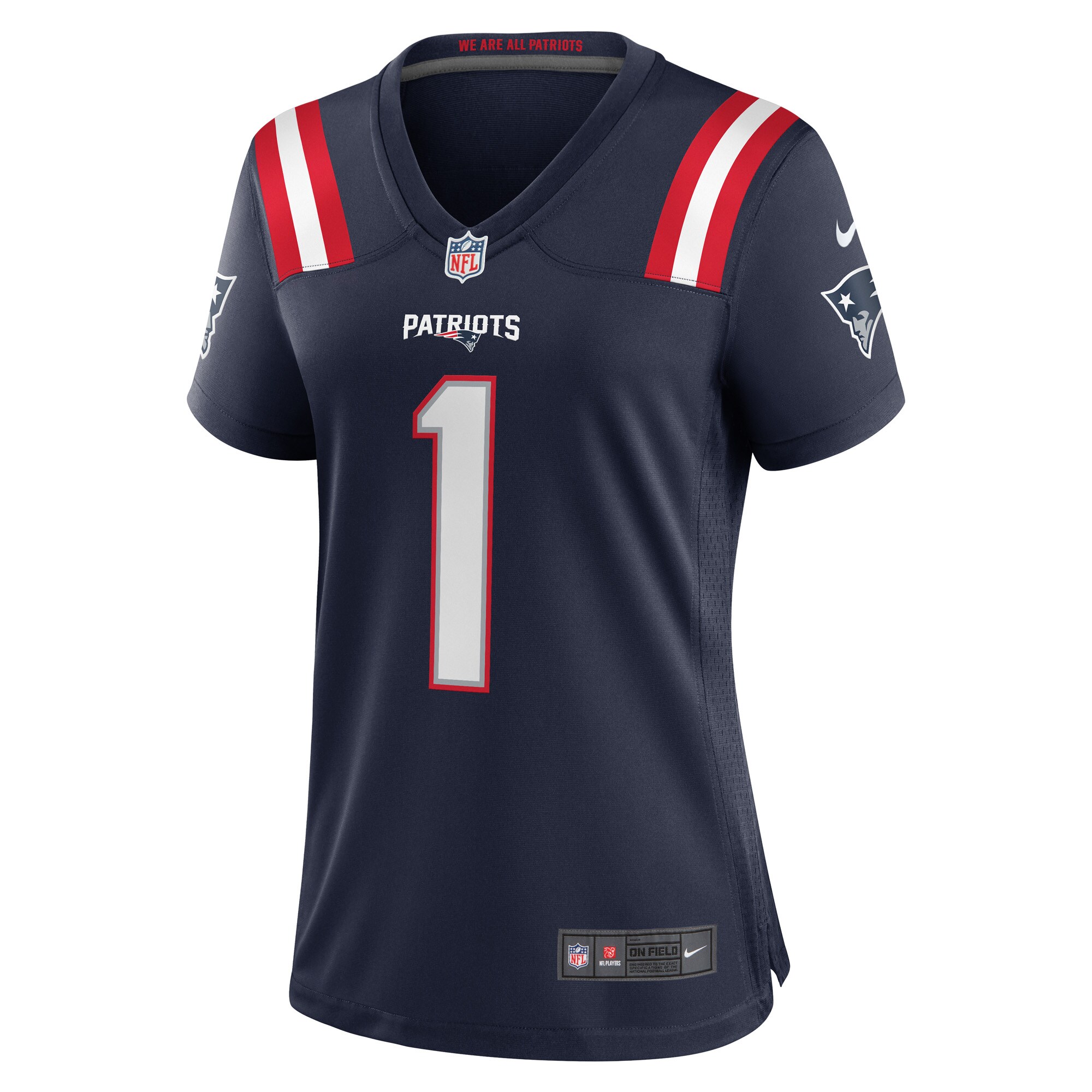 Number 1 Bride New England Patriots Women's Game Jersey - Navy