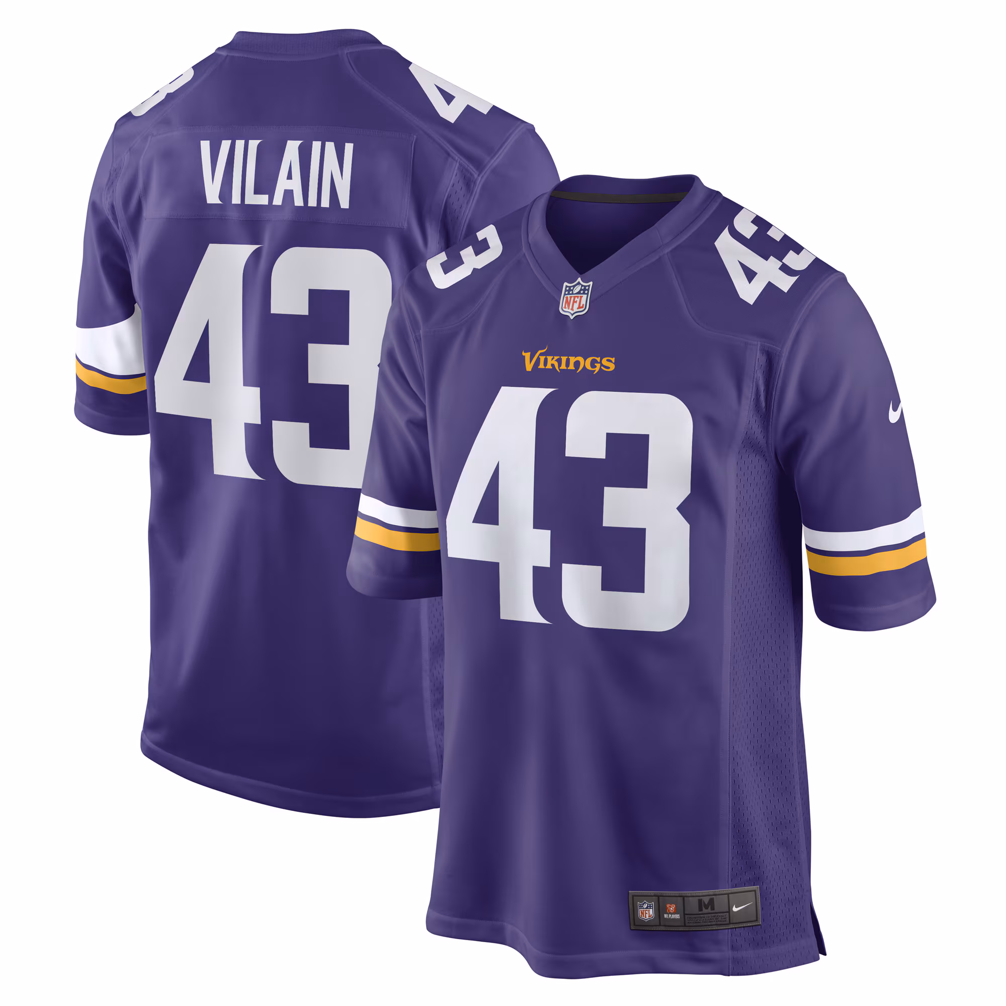 Luiji Vilain Minnesota Vikings Game Player Jersey - Purple