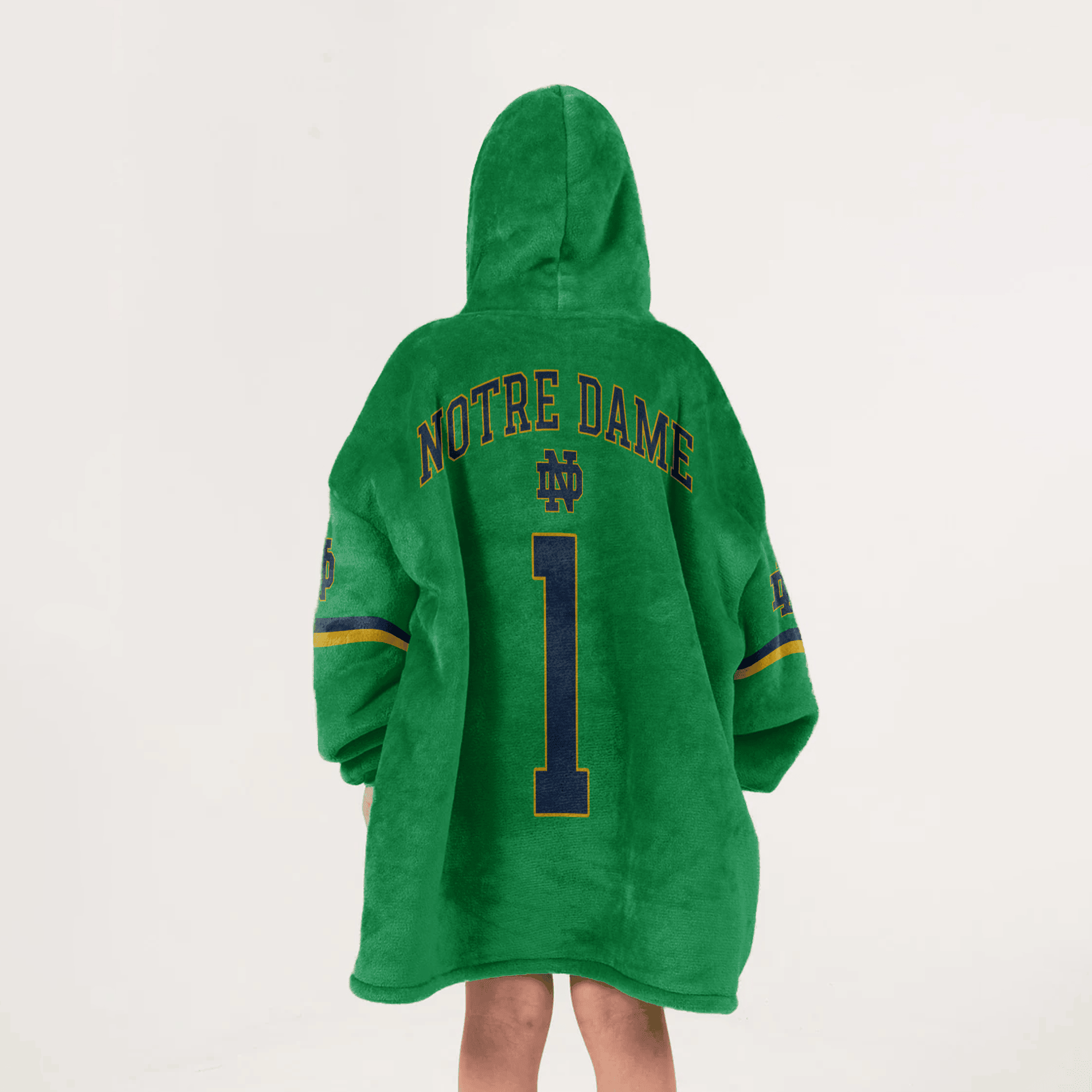 Kid 1 Notre Dame Football Unisex Blanket Hoodie