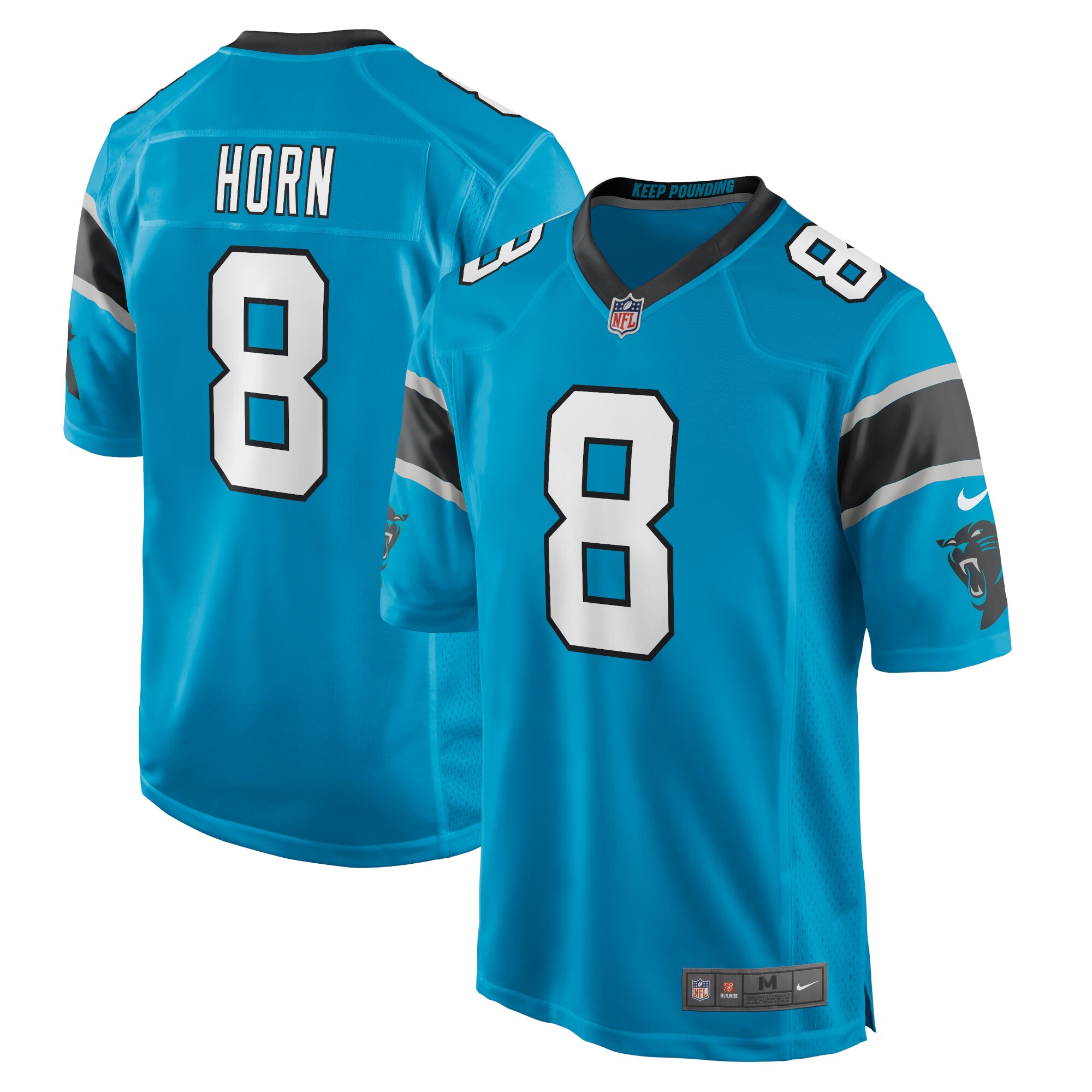 Jaycee Horn Carolina Panthers  Game Player Jersey - Blue