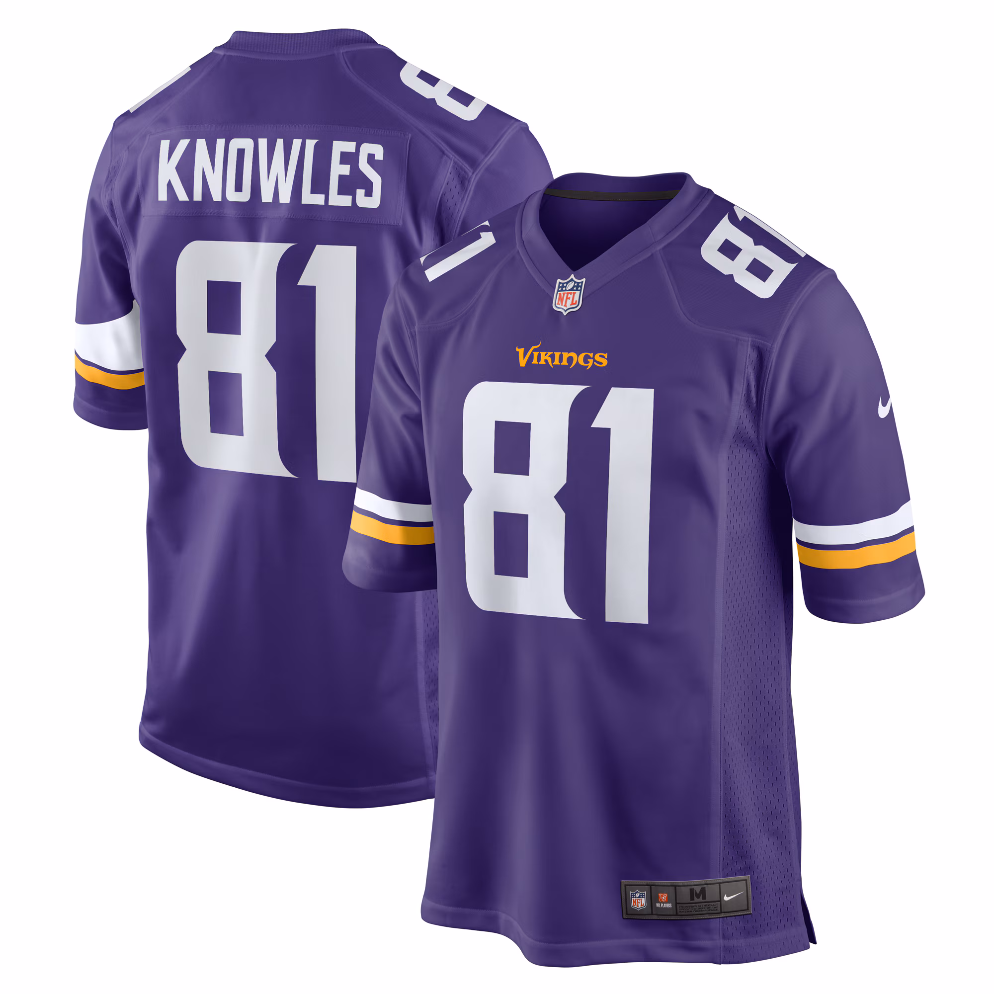 Malik Knowles Minnesota Vikings Team Game Jersey -  Purple