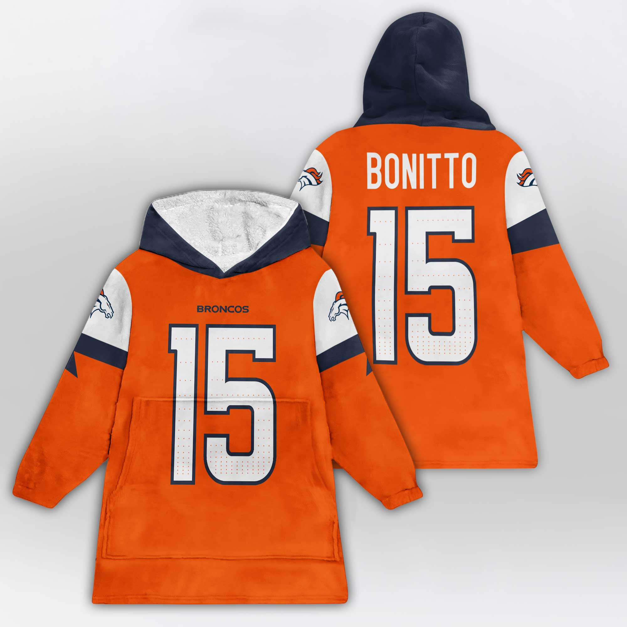 Kid N.B 15 Denver Football Unisex Blanket Hoodie