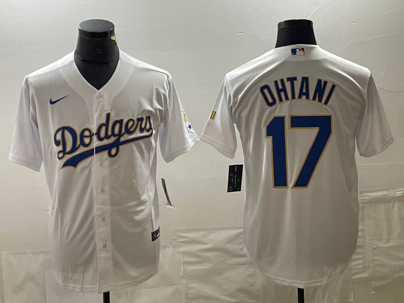 Men's Los Angeles Dodgers #17  White Shohei Ohtani Jersey
