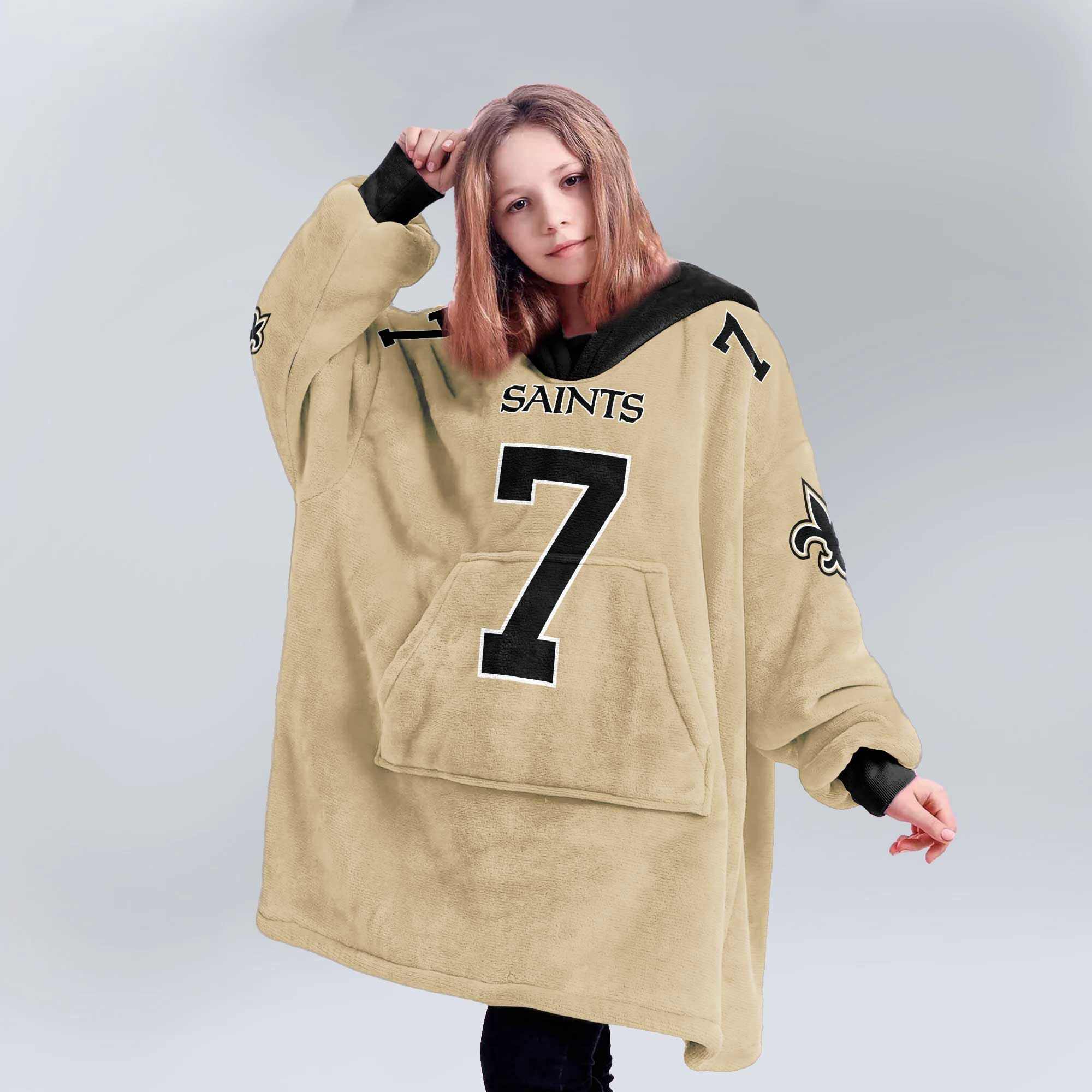 Kid T.H 7 New Orleans Football Unisex Blanket Hoodie