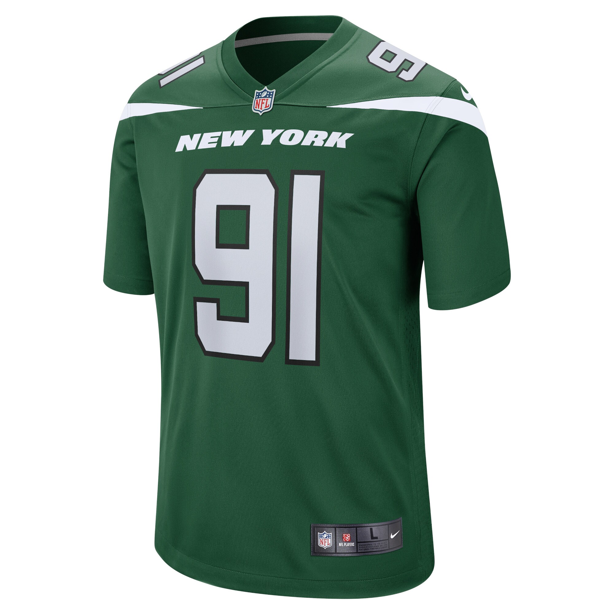 John Franklin-Myers New York Jets Game Jersey - Gotham Green