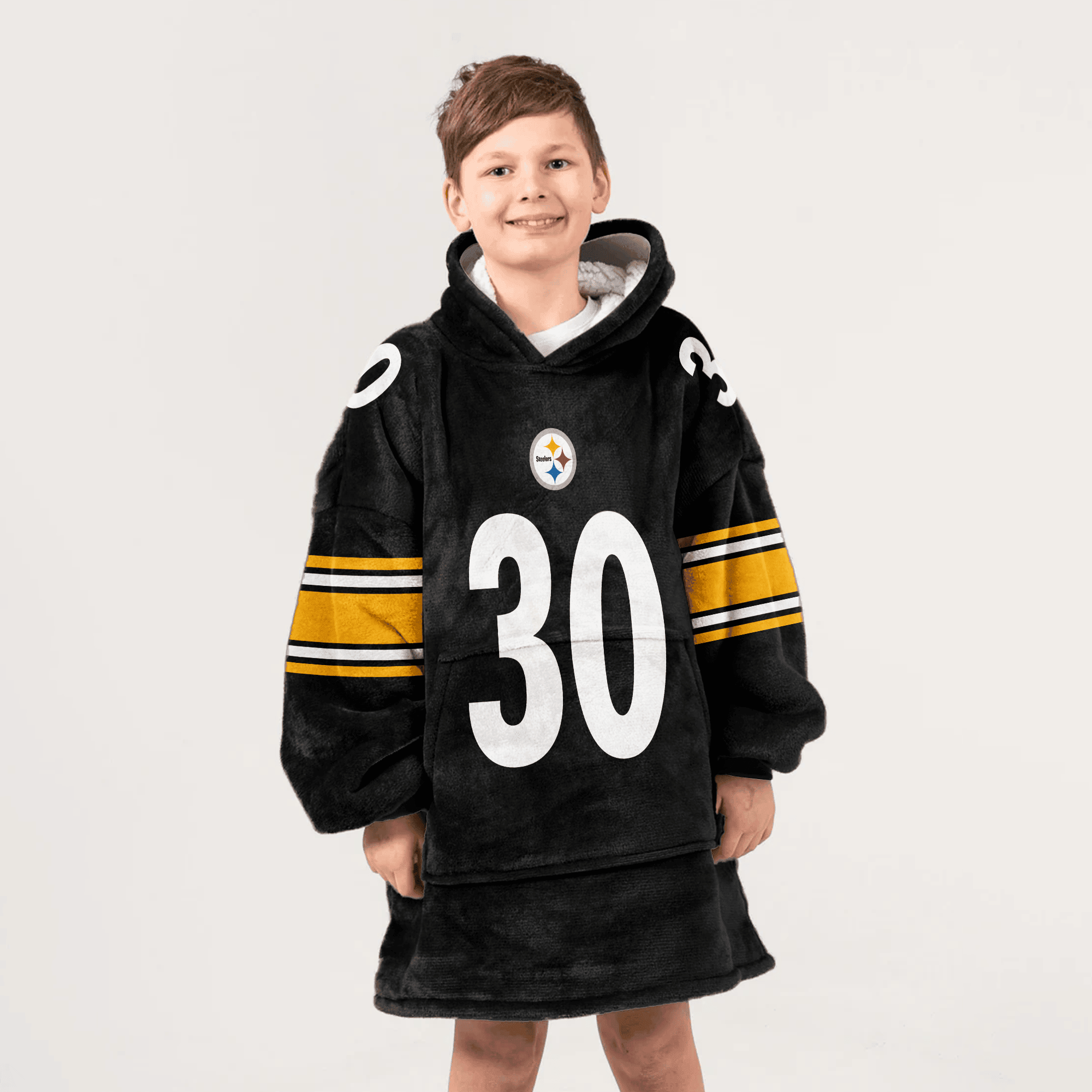 Kid 30 Pittsburgh Football Unisex Blanket Hoodie