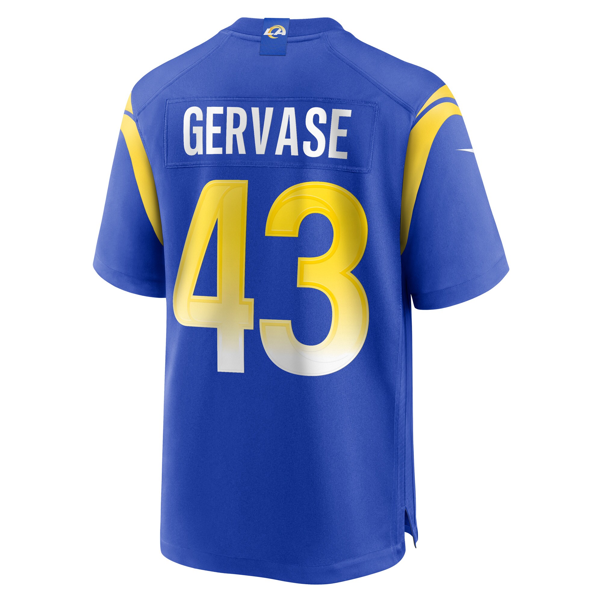 Jake Gervase Los Angeles Rams  Game Player Jersey - Royal