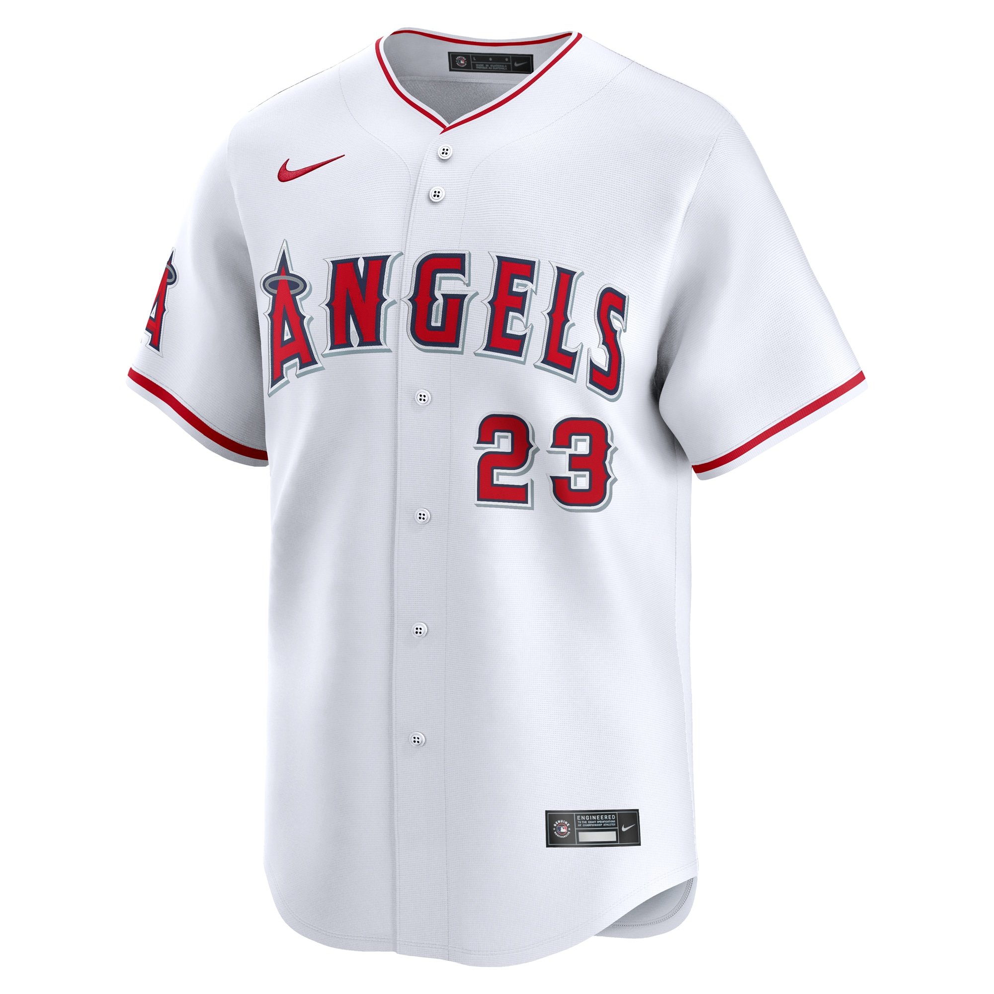 Men's Los Angeles Angels Brandon Drury  White Home Limited Player Jersey