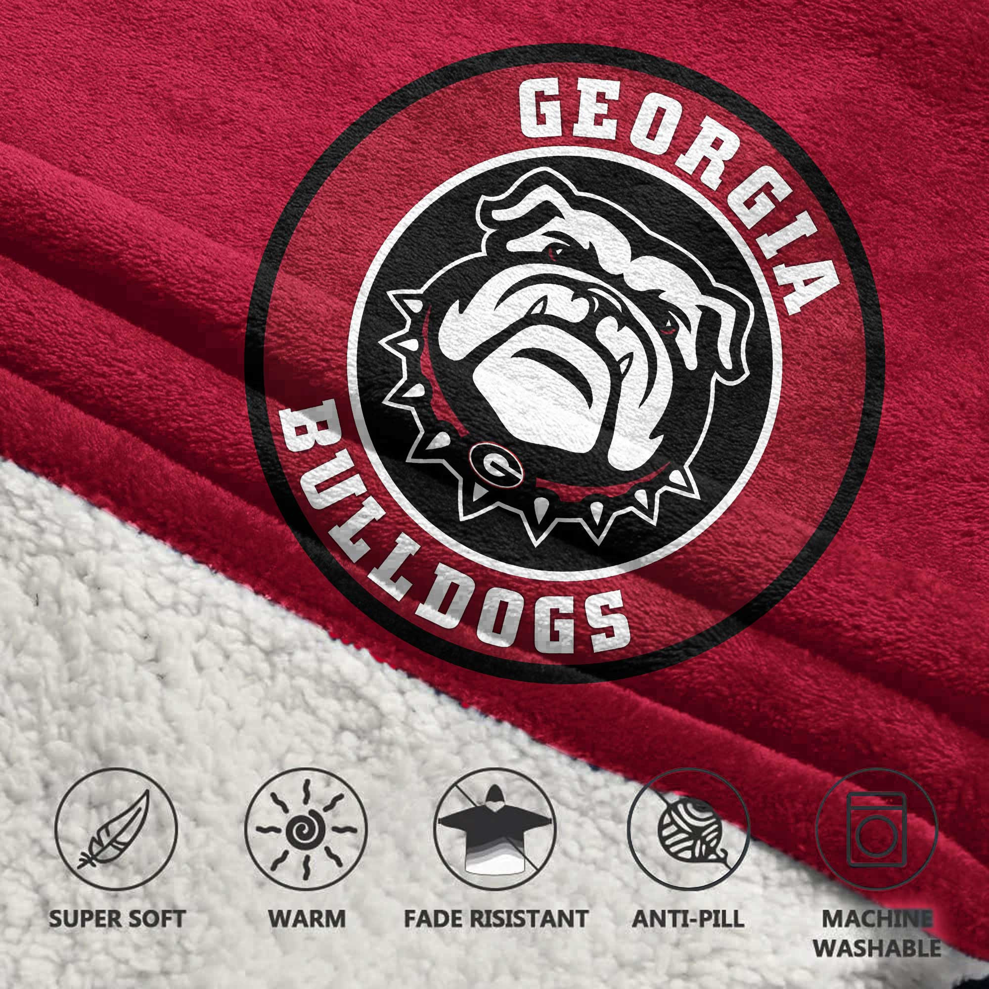 Kid Georgia Football Unisex Blanket Hoodie