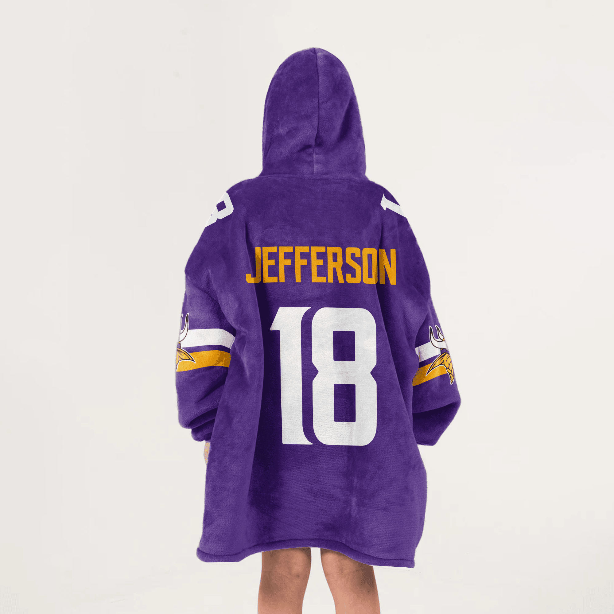 Kid 18 Minnesota Football Unisex Blanket Hoodie