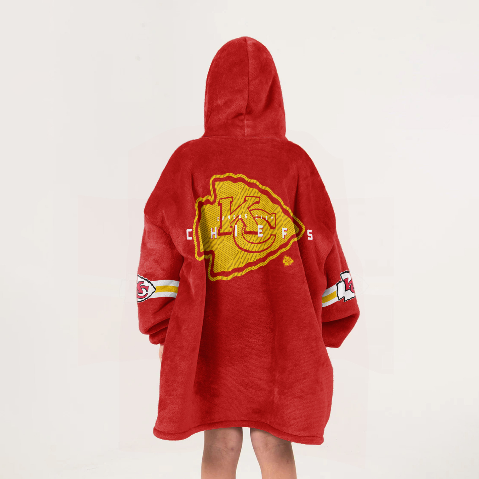 Adult Ready To Roll Kansas City Football Unisex Blanket Hoodie
