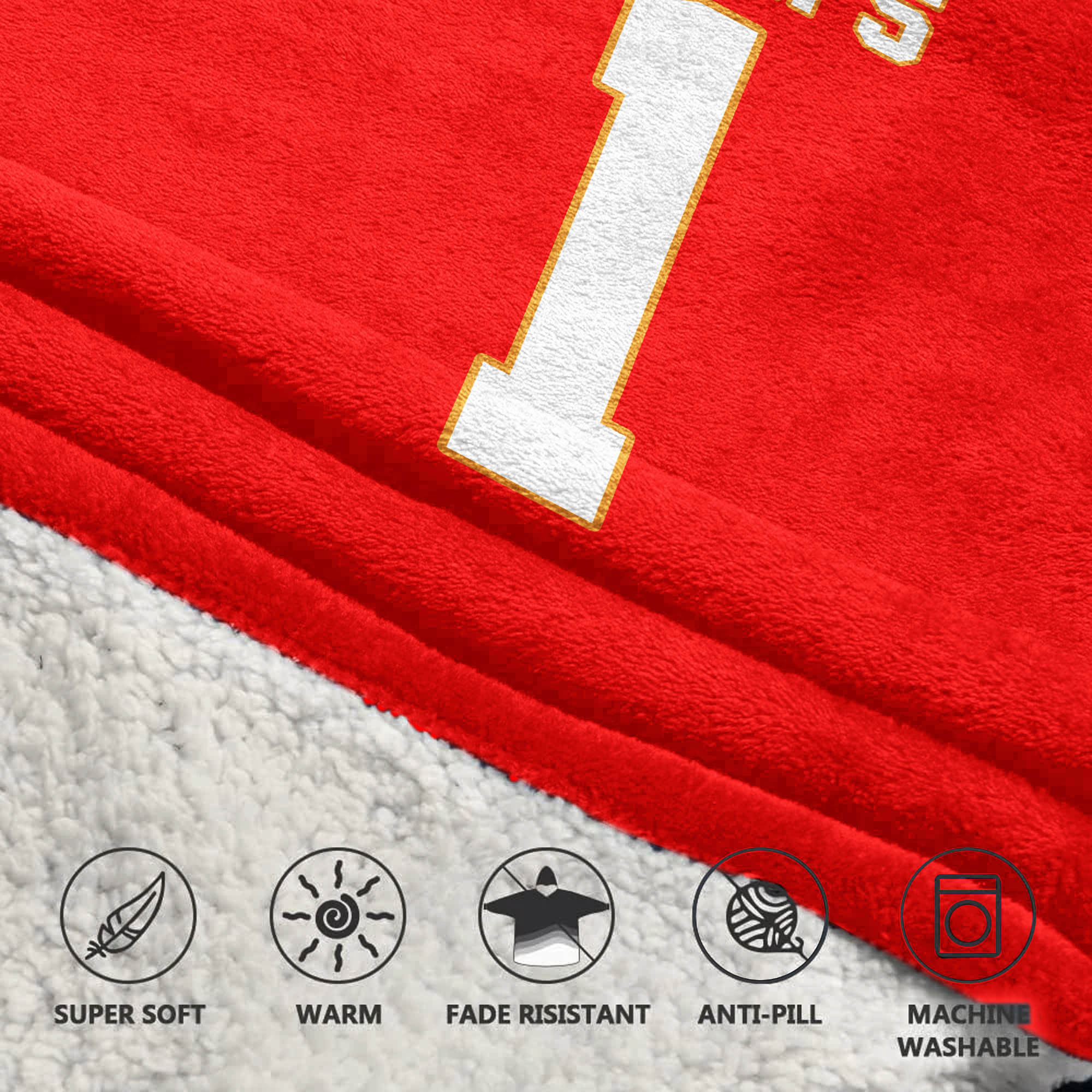 Adult 1 Kansas City Football Unisex Blanket Hoodie