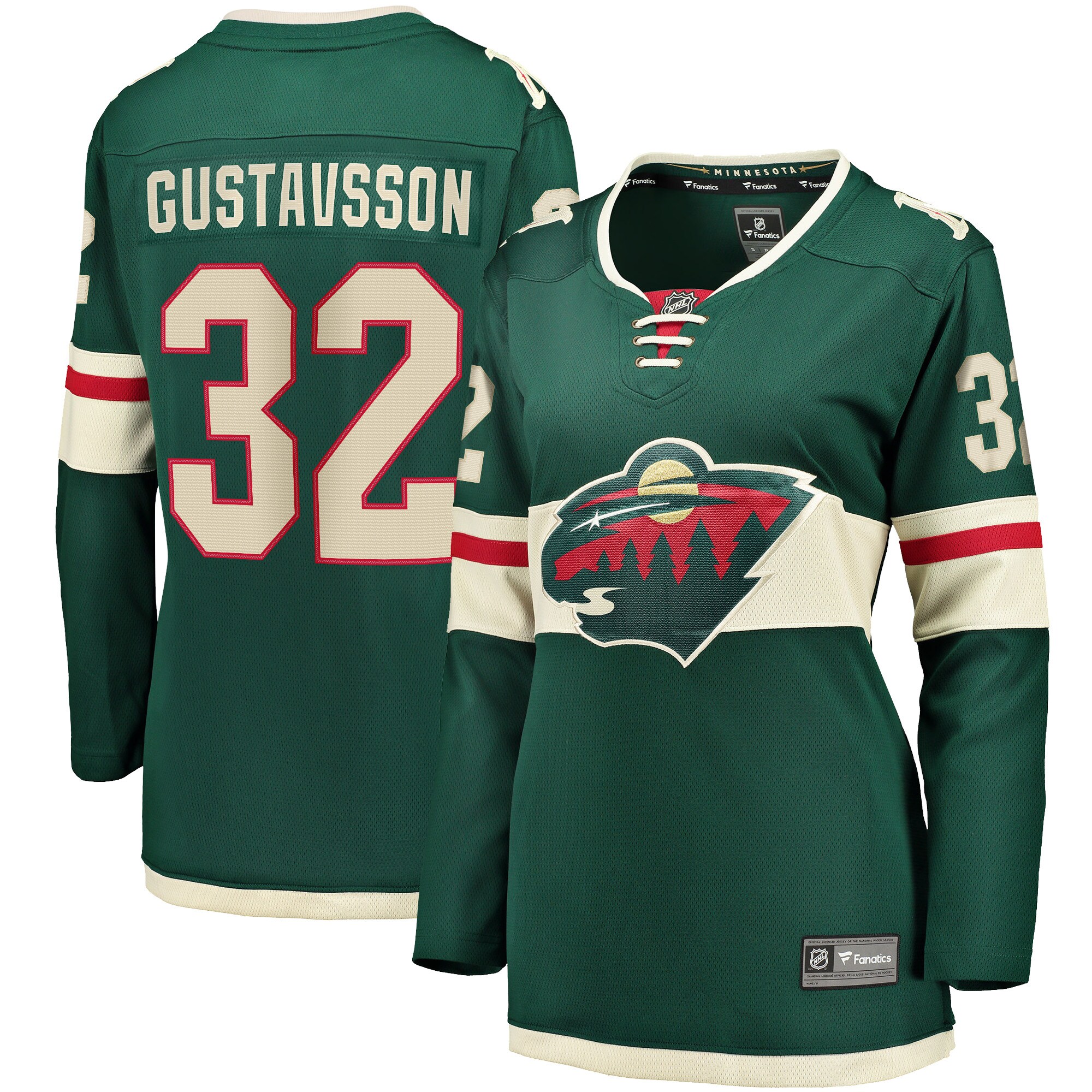 Filip Gustavsson Minnesota Wild Women's Home Breakaway Player Jersey - Green