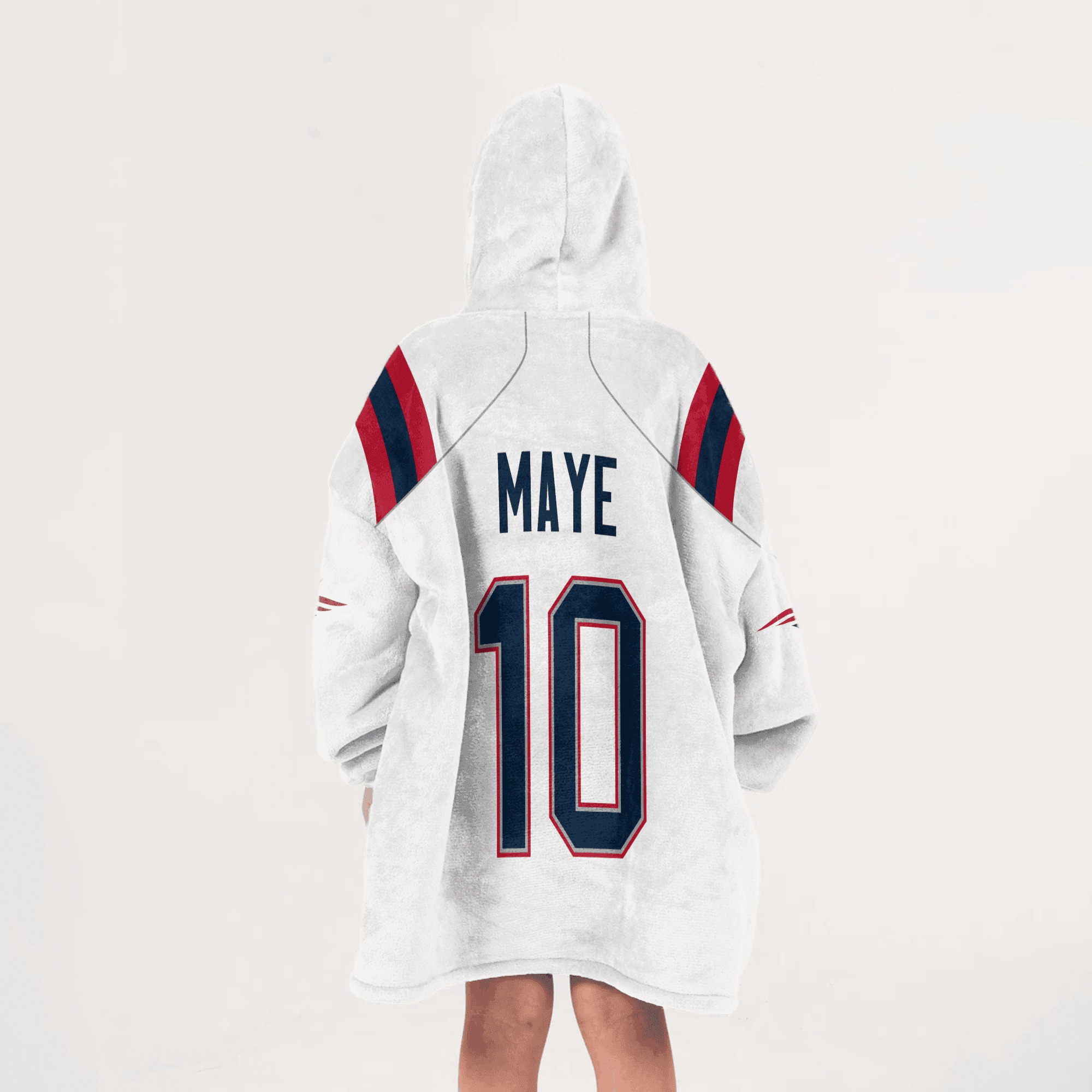 Kid 10 New England Football Unisex Blanket Hoodie