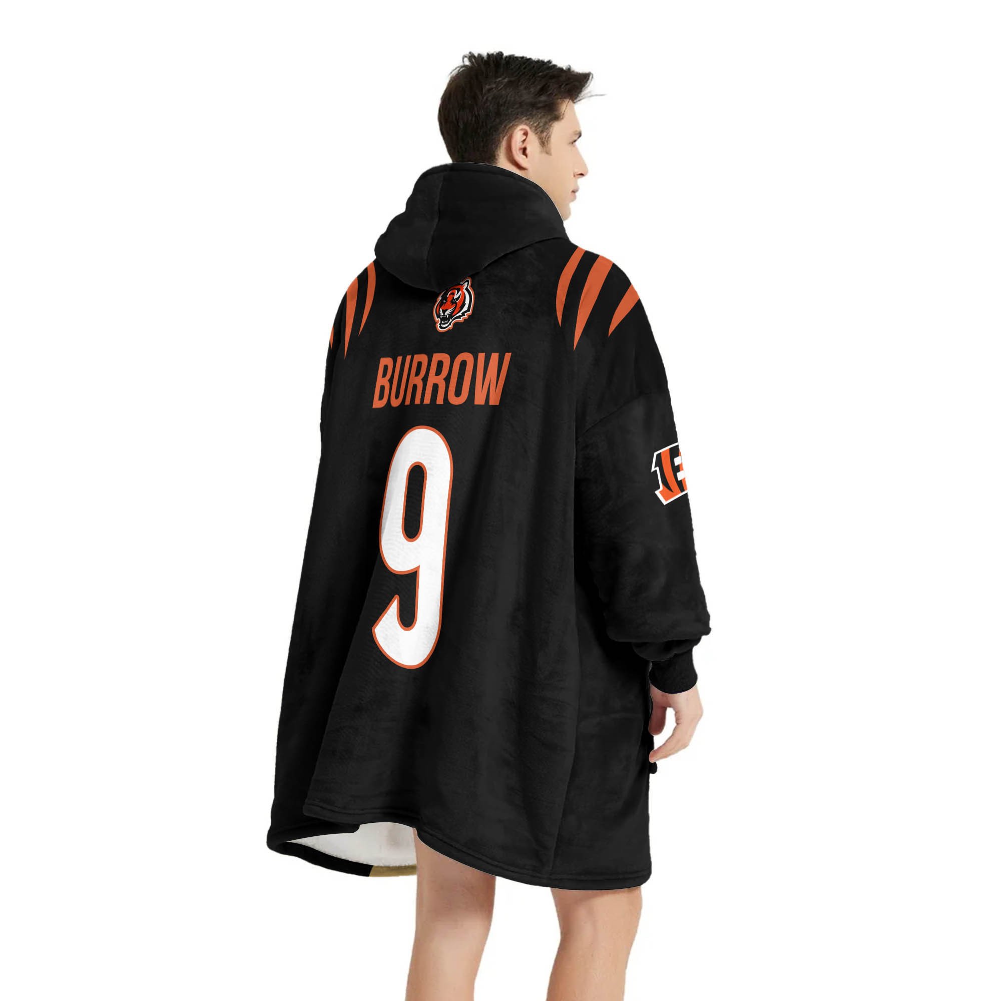 Adult J.B 9 Cincinnati Football Unisex Blanket Hoodie