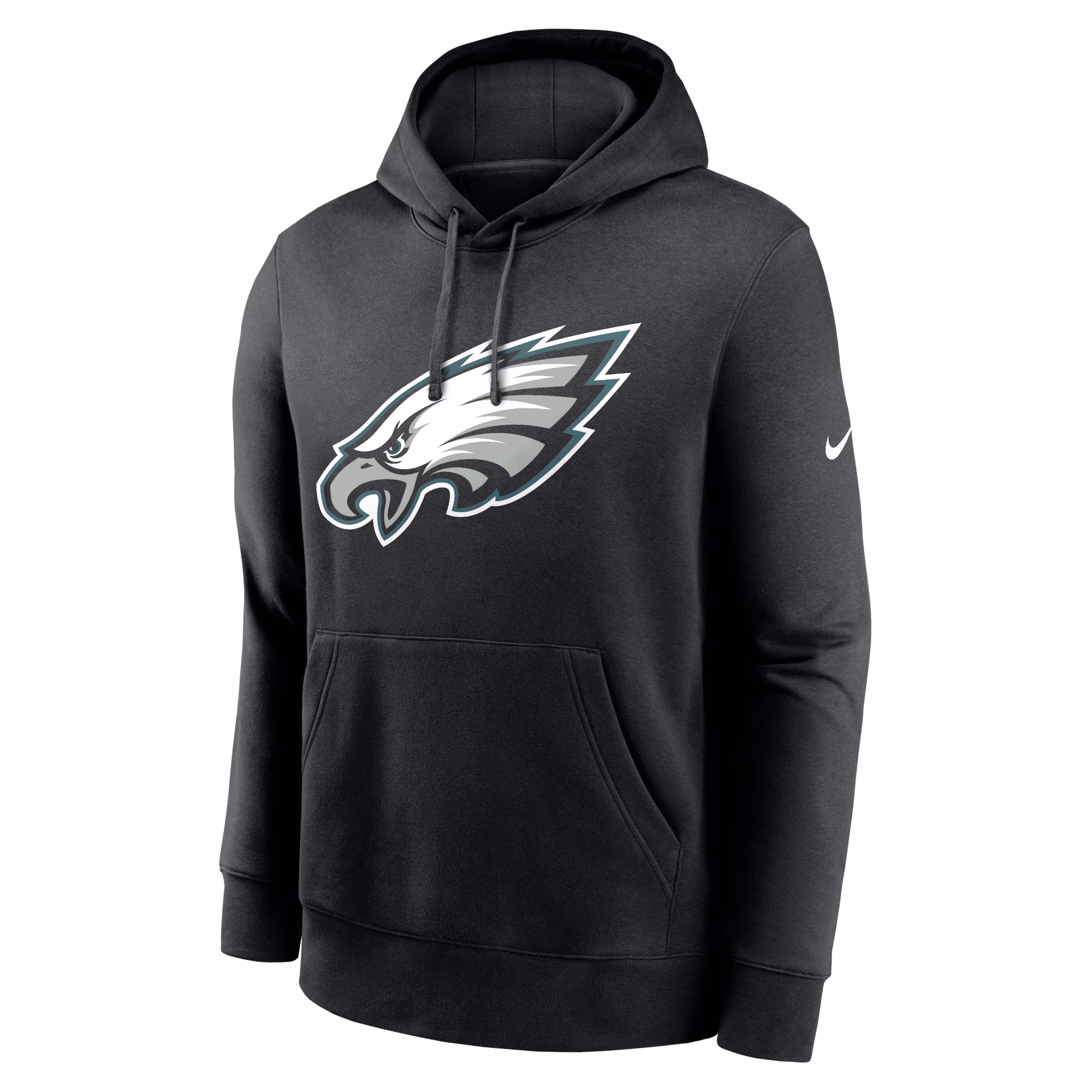 Philadelphia Eagles Club Logo Pullover Hoodie - Black