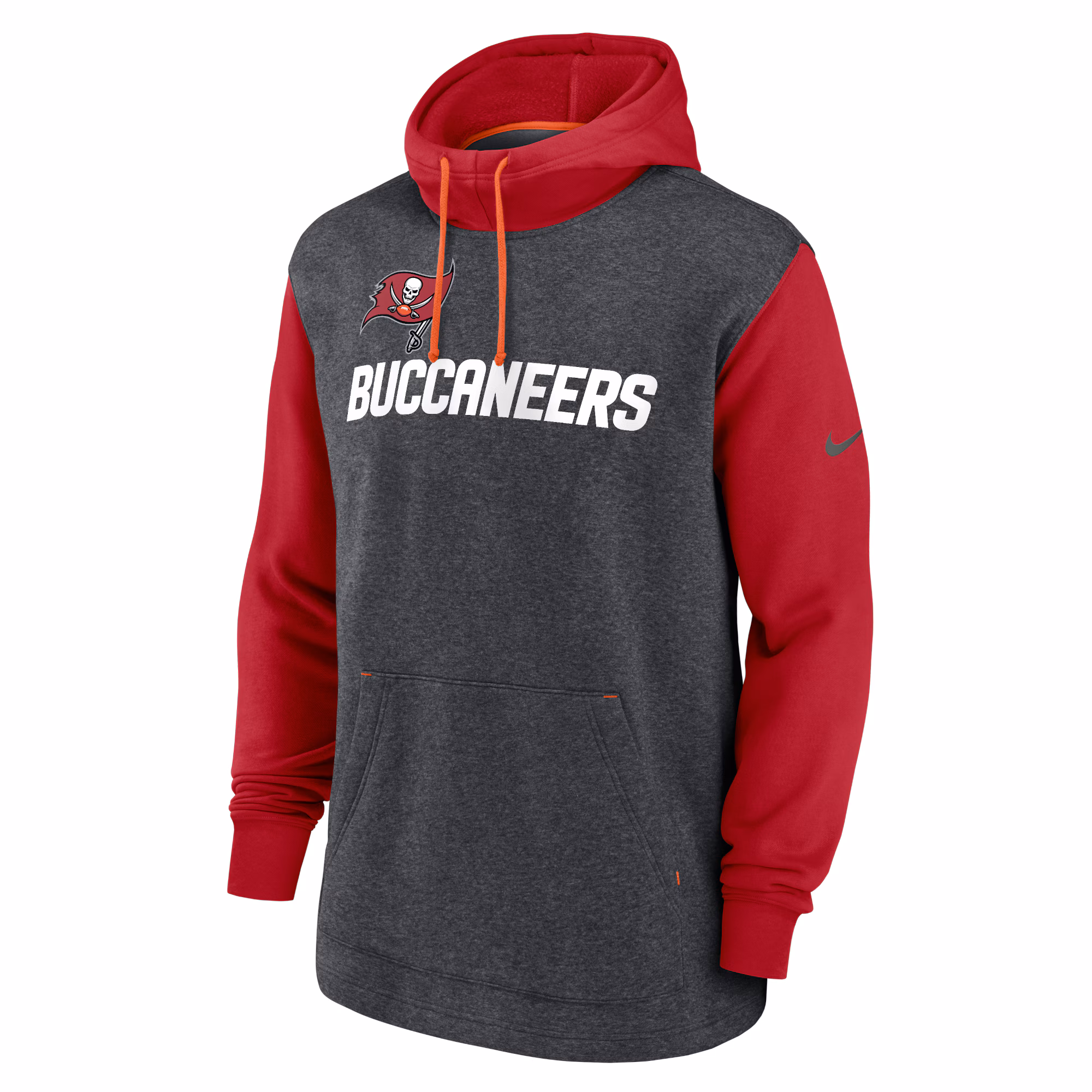 Tampa Bay Buccaneers Surrey Legacy Pullover Hoodie - Heathered Charcoal/Red