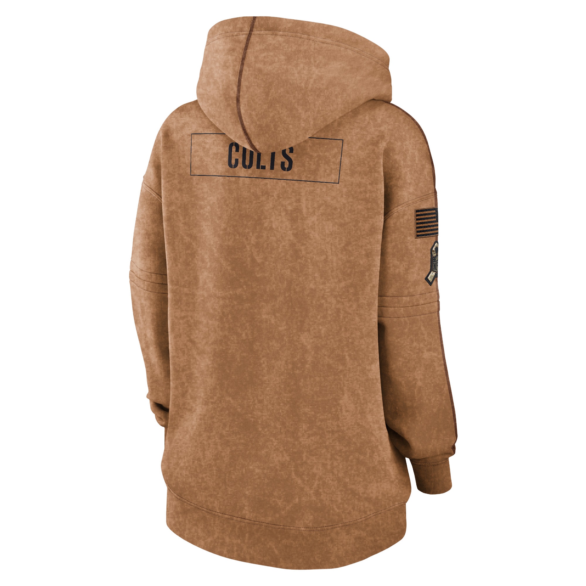 Indianapolis Colts  Women's 2023 Salute to Service Pullover Hoodie - Brown