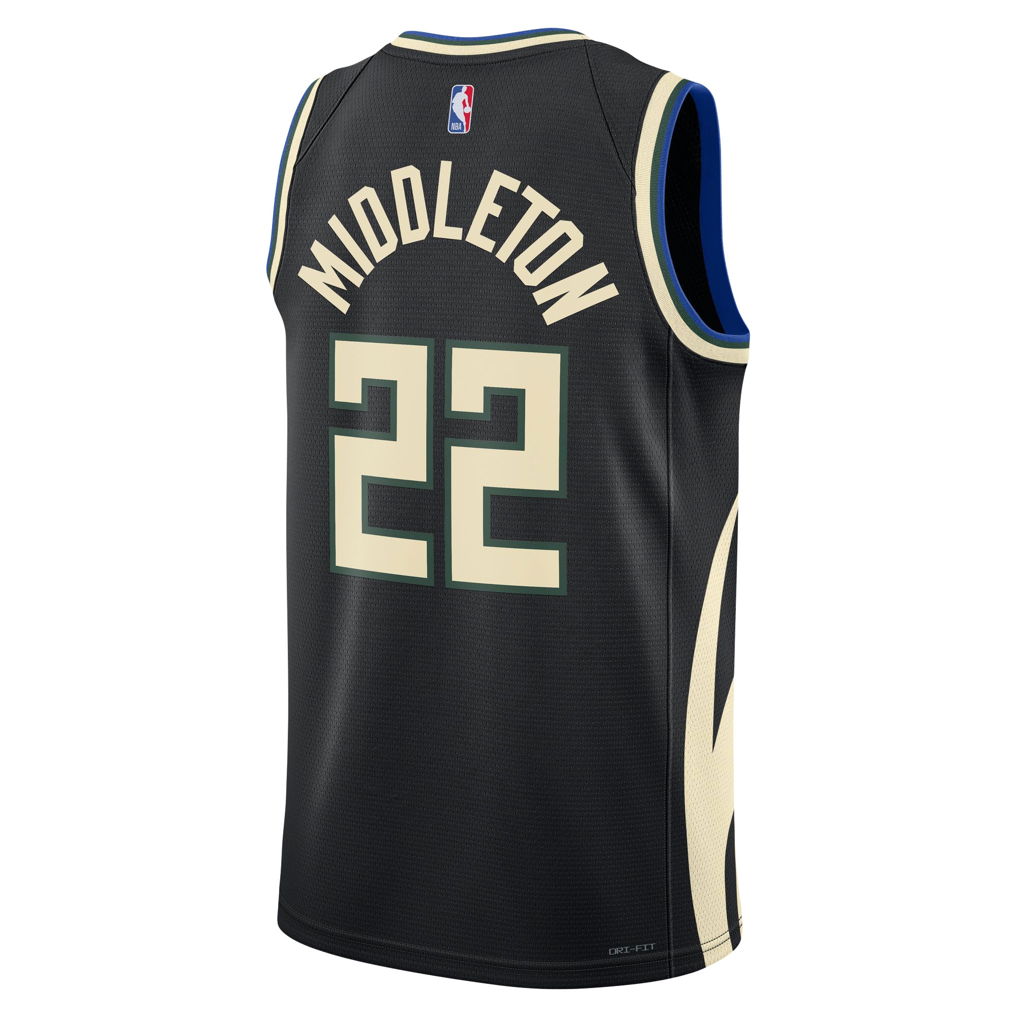 Khris Middleton 2022/23 Milwaukee Bucks  Unisex Swingman Jersey - Statement Edition - Black