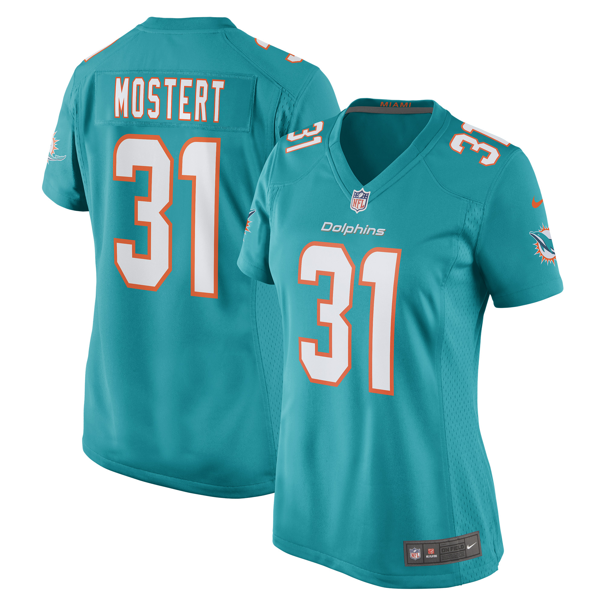 Raheem Mostert Miami Dolphins Women's Game Jersey - Aqua