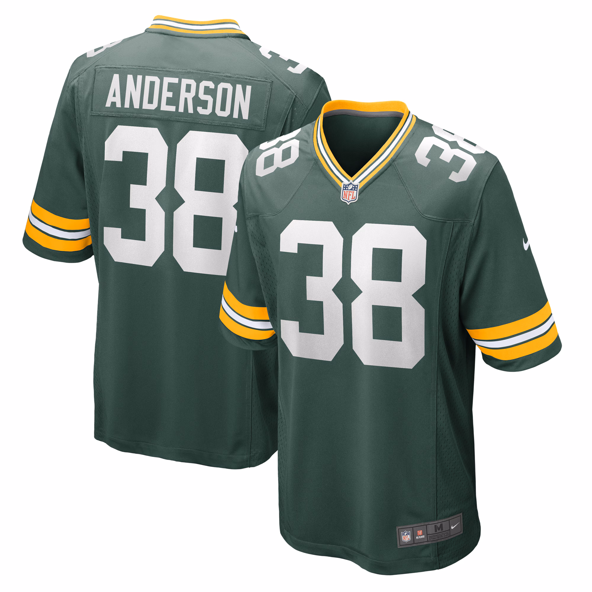 Zayne Anderson Green Bay Packers Team Game Jersey -  Green