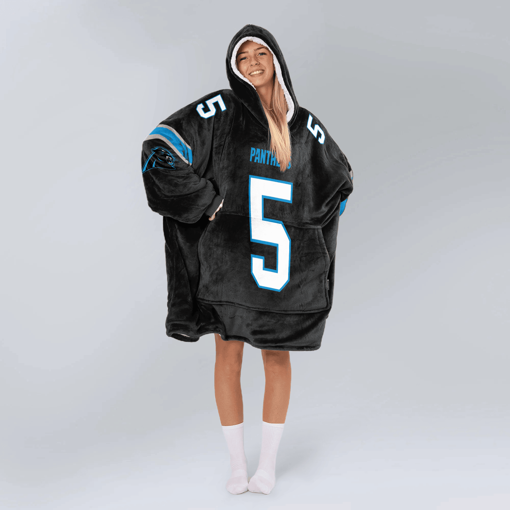Adult 5 Carolina Football Unisex Blanket Hoodie
