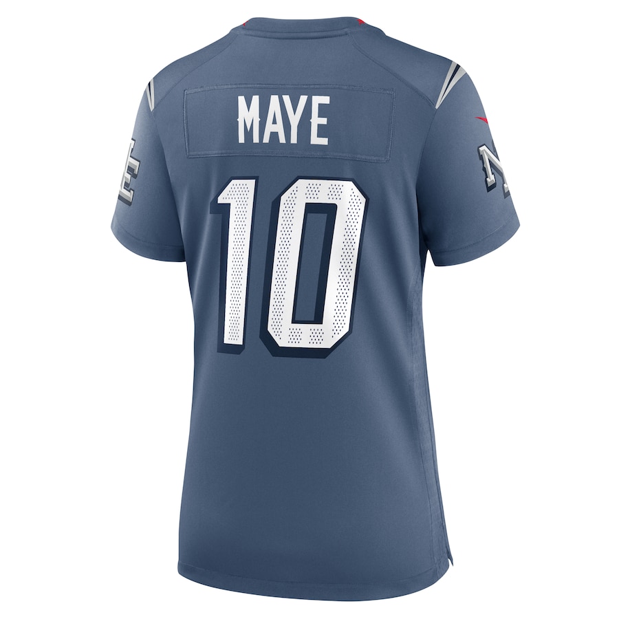 Drake Maye #10 New England Patriots Women's 2025 Rivalries Collection Game Jersey - Storm Blue