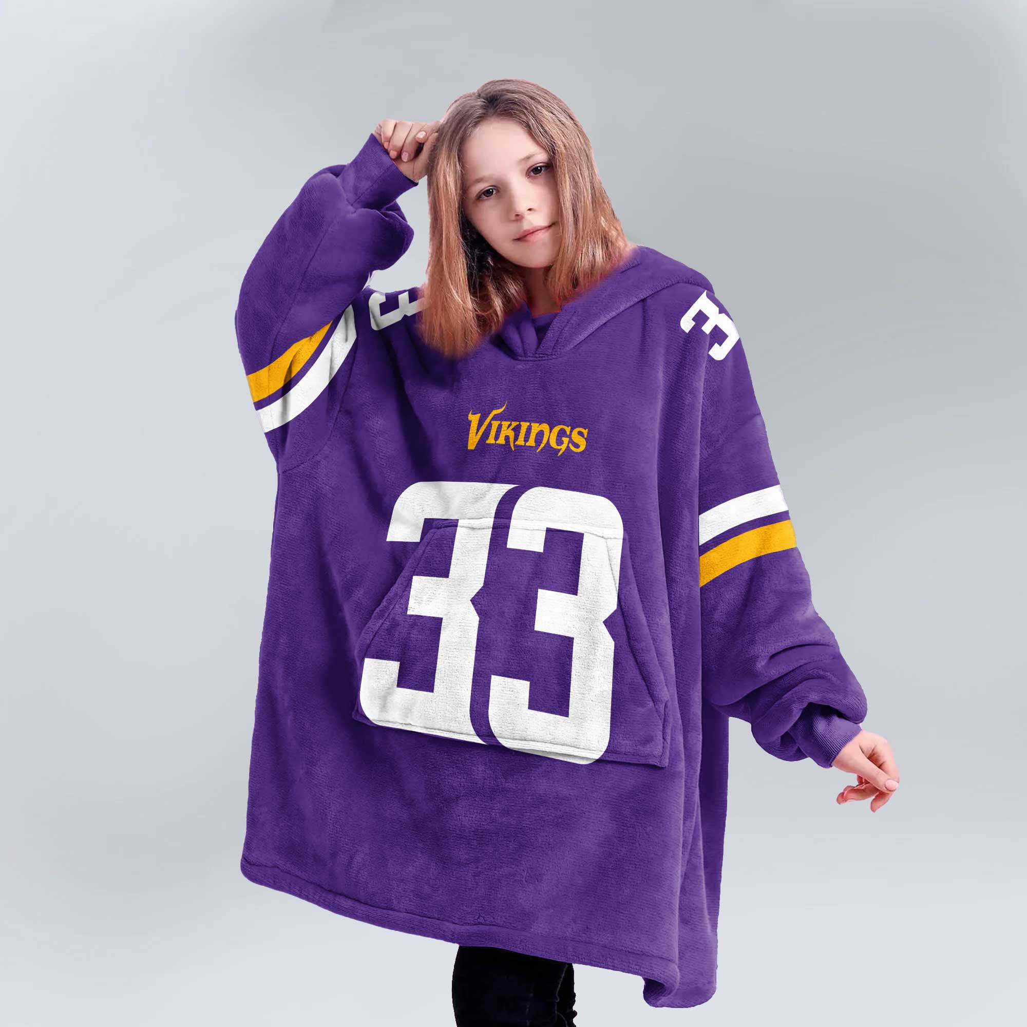Adult Minnesota Football Unisex Blanket Hoodie
