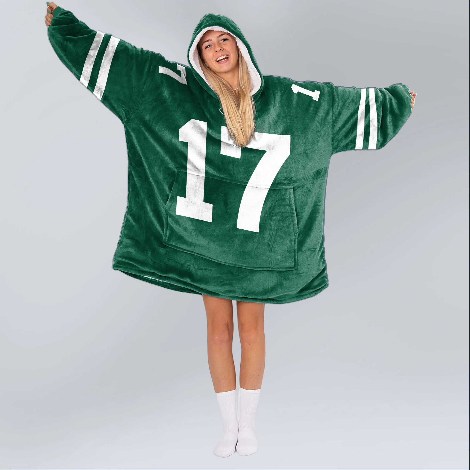 Adult DA 17 New York Football Unisex Blanket Hoodie