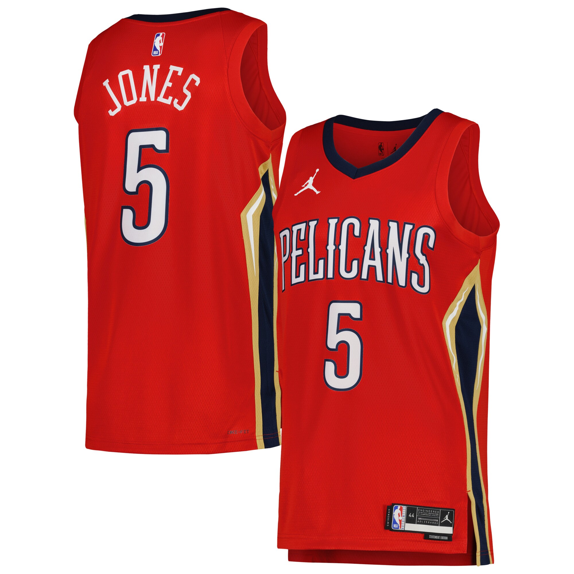 Herbert Jones 2022/23 New Orleans Pelicans  Unisex Swingman Jersey - Statement Edition - Red