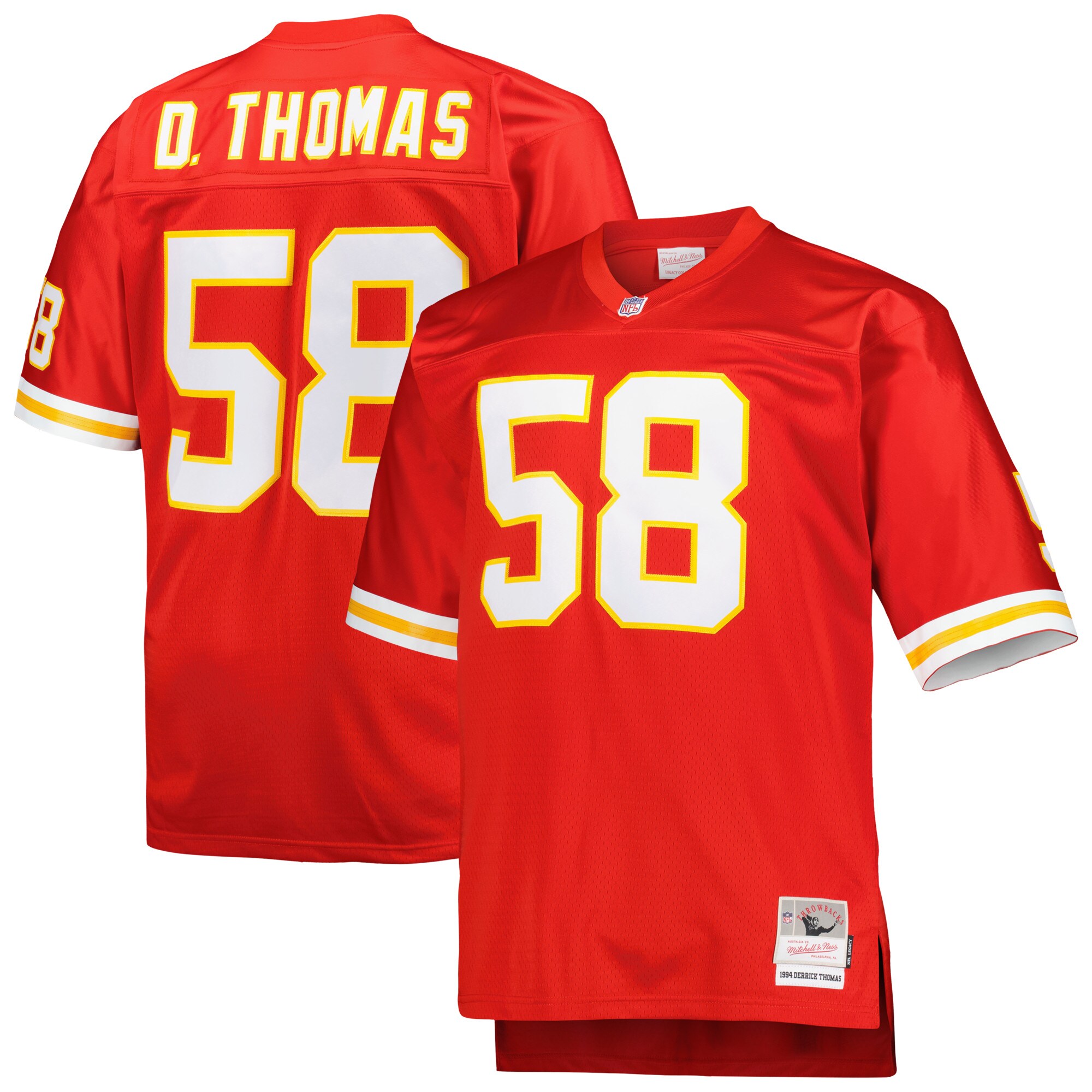 Derrick Thomas Kansas City Chiefs  Big & Tall 1994 Retired Player Replica Jersey - Red
