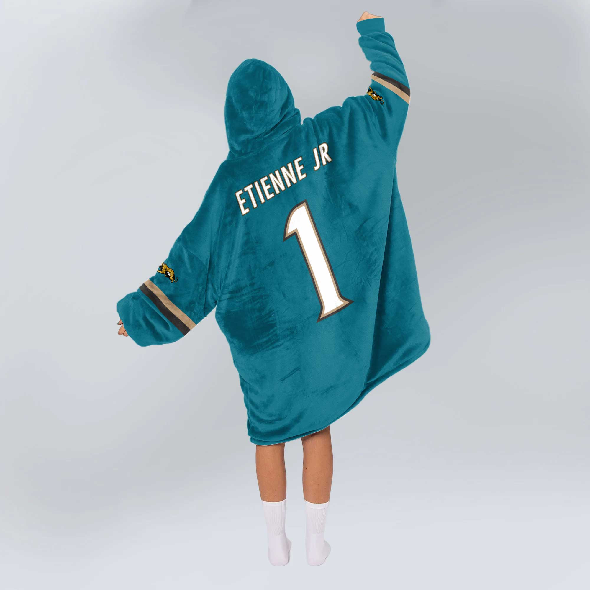 Adult 1 Jacksonville Football Unisex Blanket Hoodie