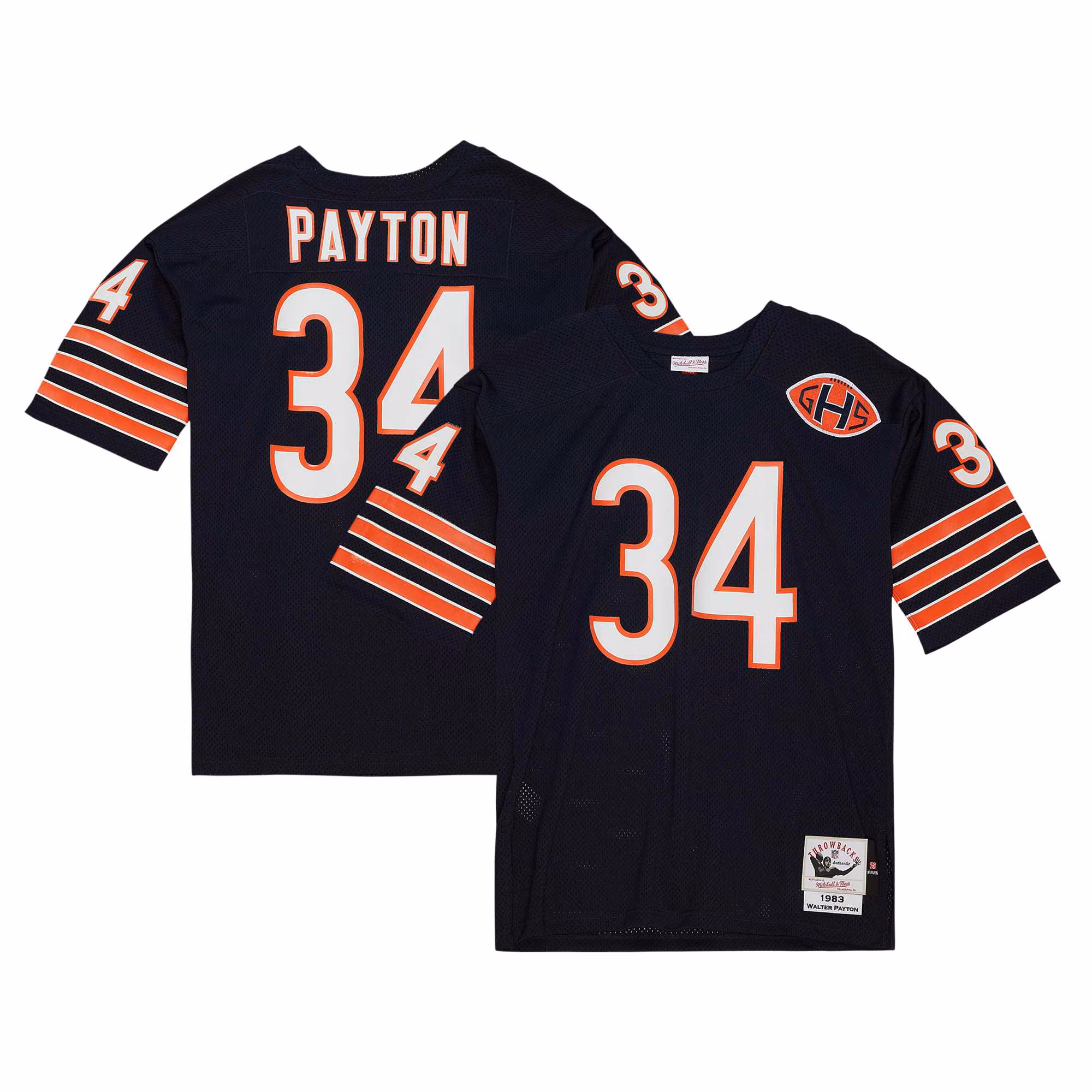 Walter Payton Chicago Bears 1983 Authentic Throwback Retired Player Jersey - Navy
