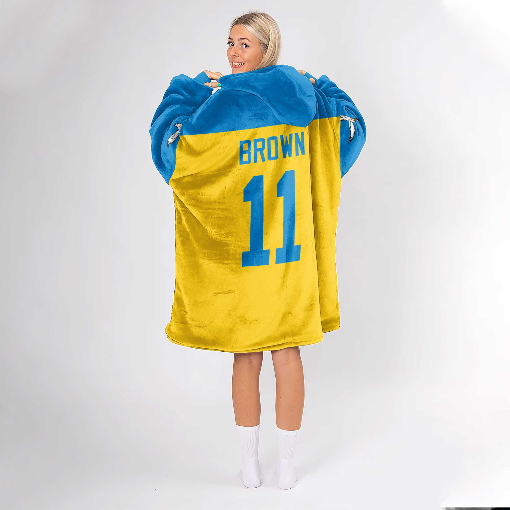 Adult Captain 11 Philadelphia Football Unisex Blanket Hoodie