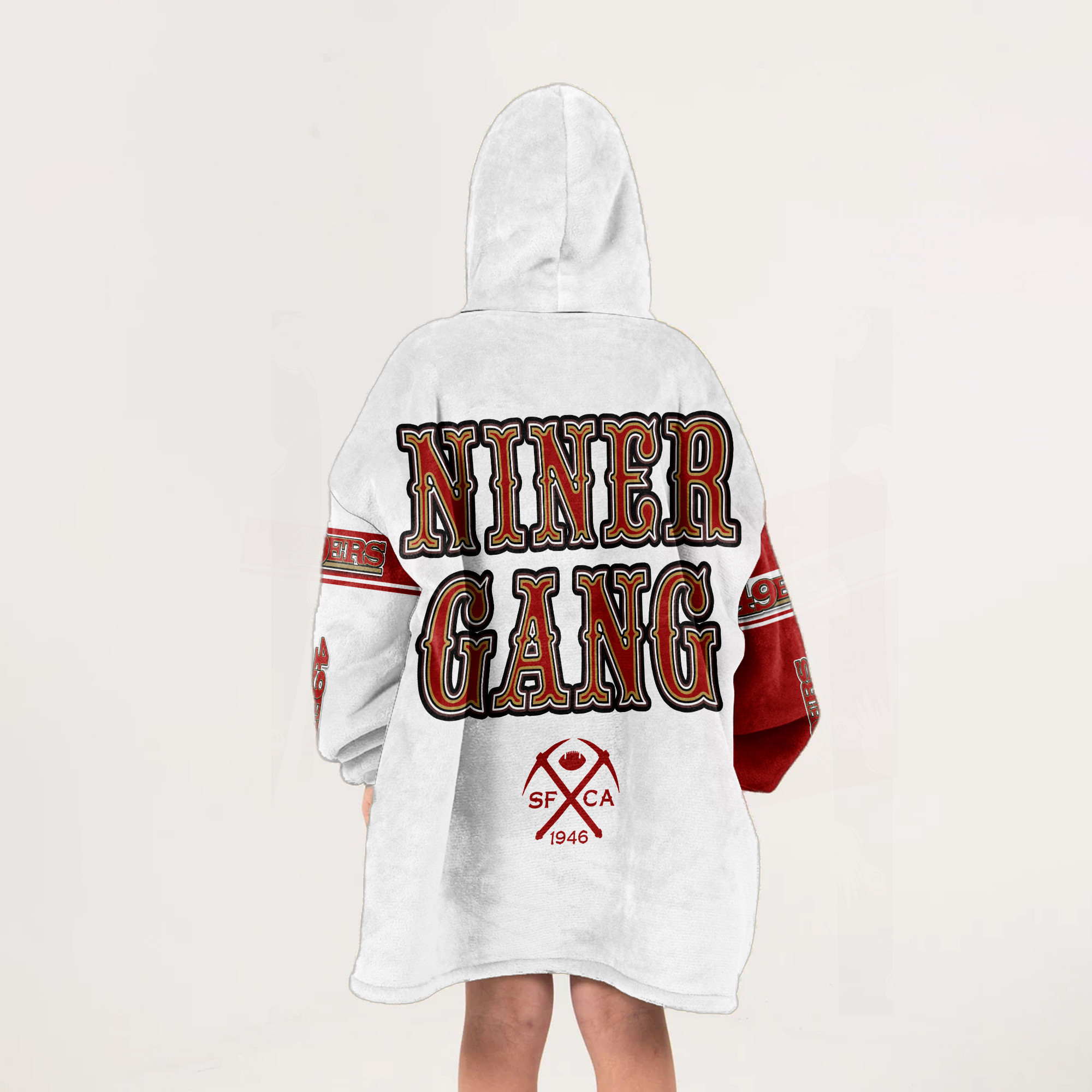 Adult San Francisco 49ers Football Unisex Blanket Hoodie