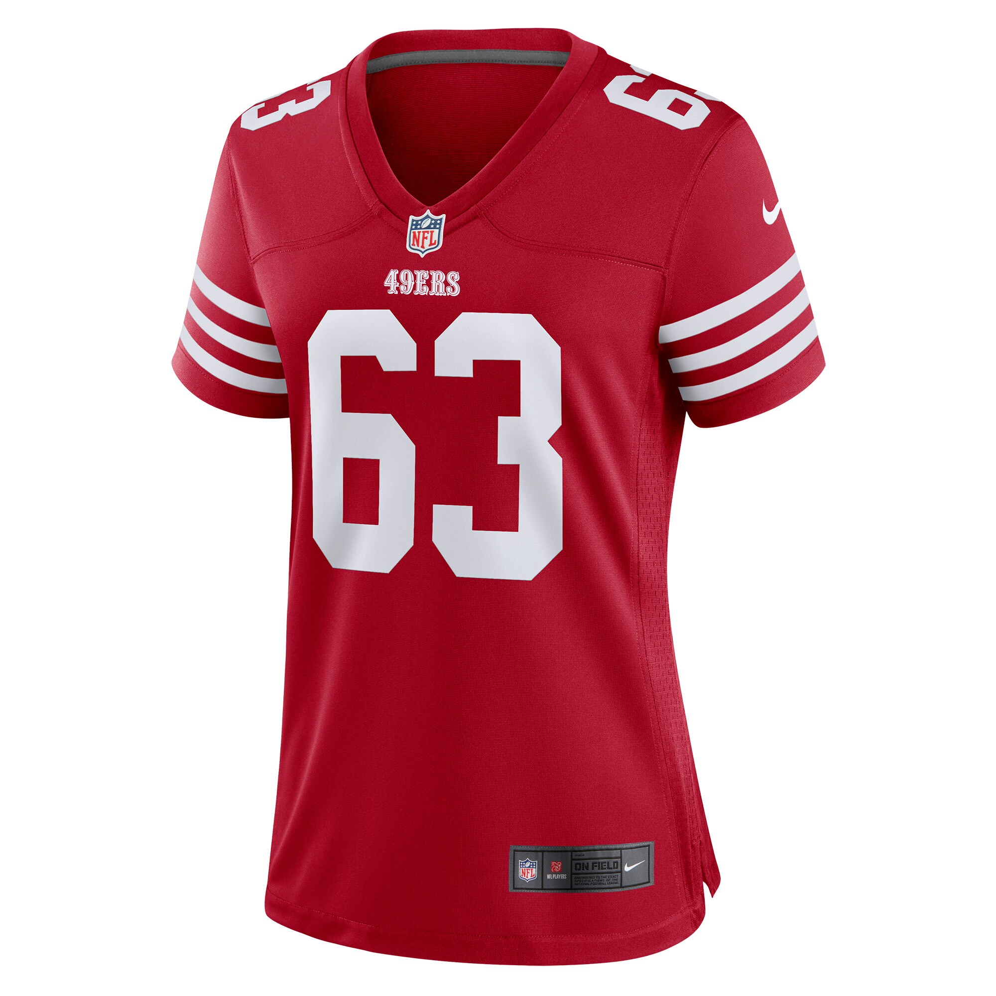 Nick Zakelj San Francisco 49ers  Women's Game Player Jersey - Scarlet