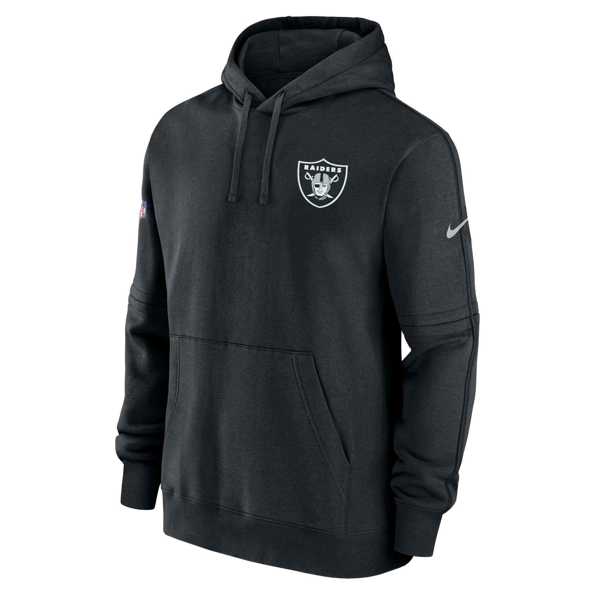 Las Vegas Raiders  Sideline Club Fleece Pullover Hoodie - Black