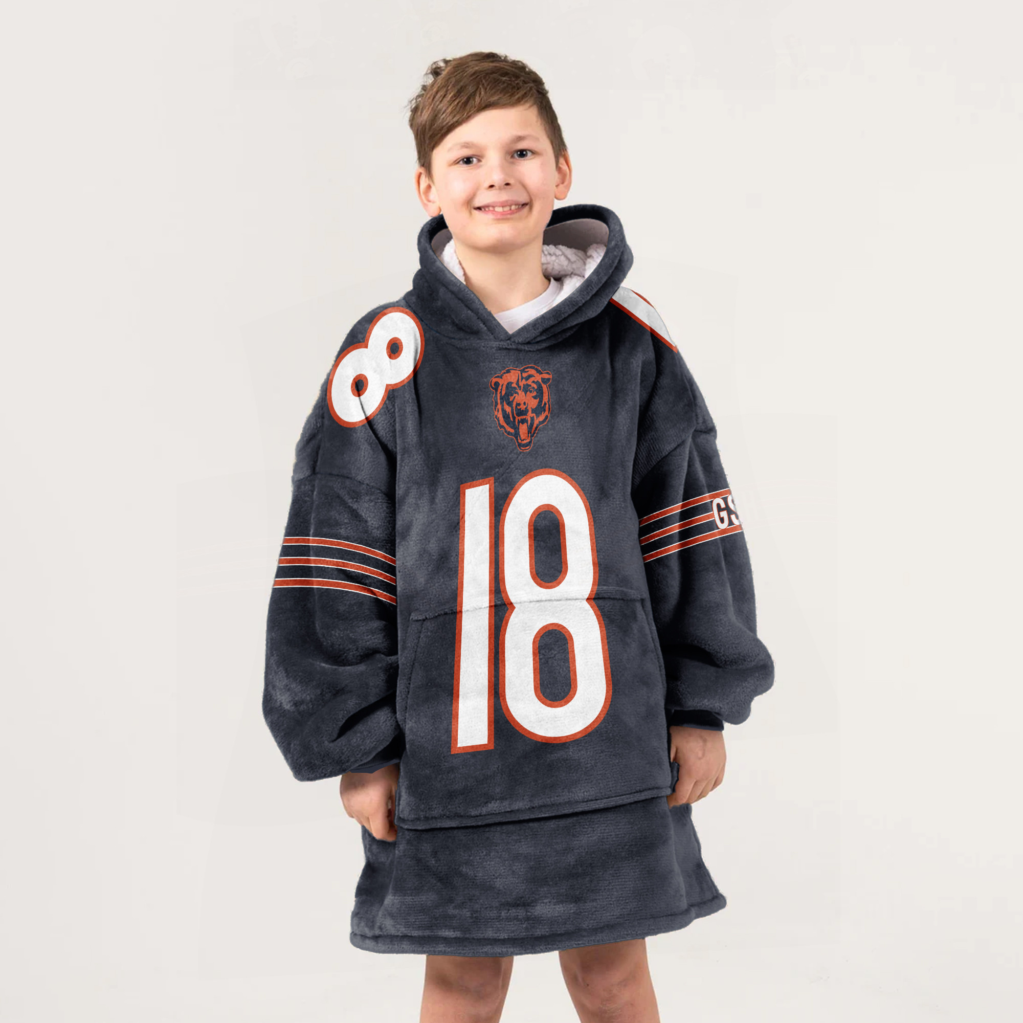 Adult C.W 18 Chicago Football Unisex Blanket Hoodie