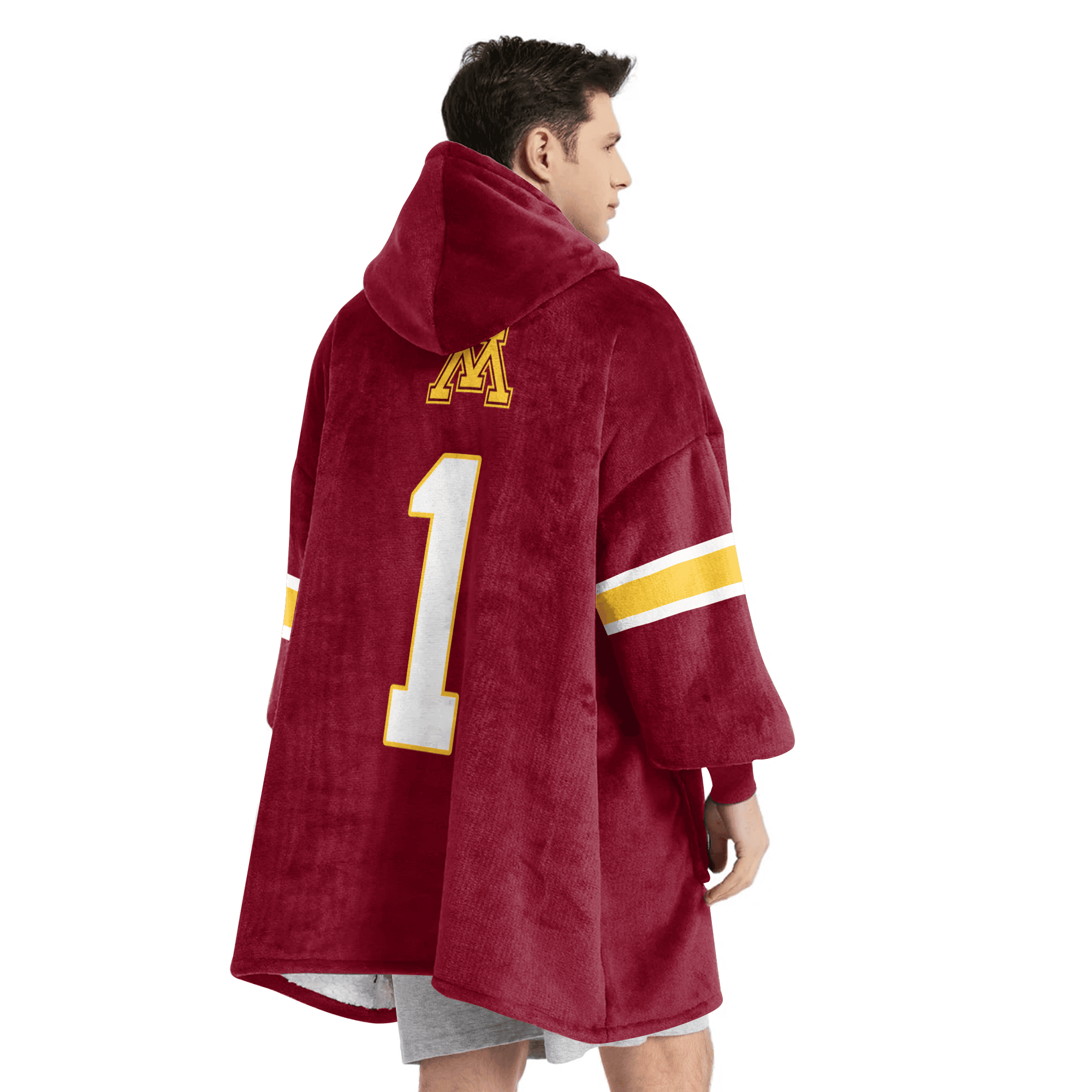 Adult 1 Minnesota Football Unisex Blanket Hoodie