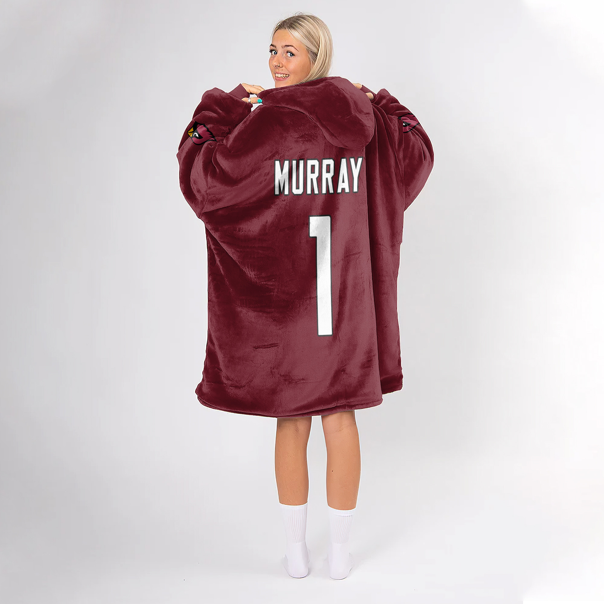 Adult 1 Arizona Cardinals Football Unisex Blanket Hoodie