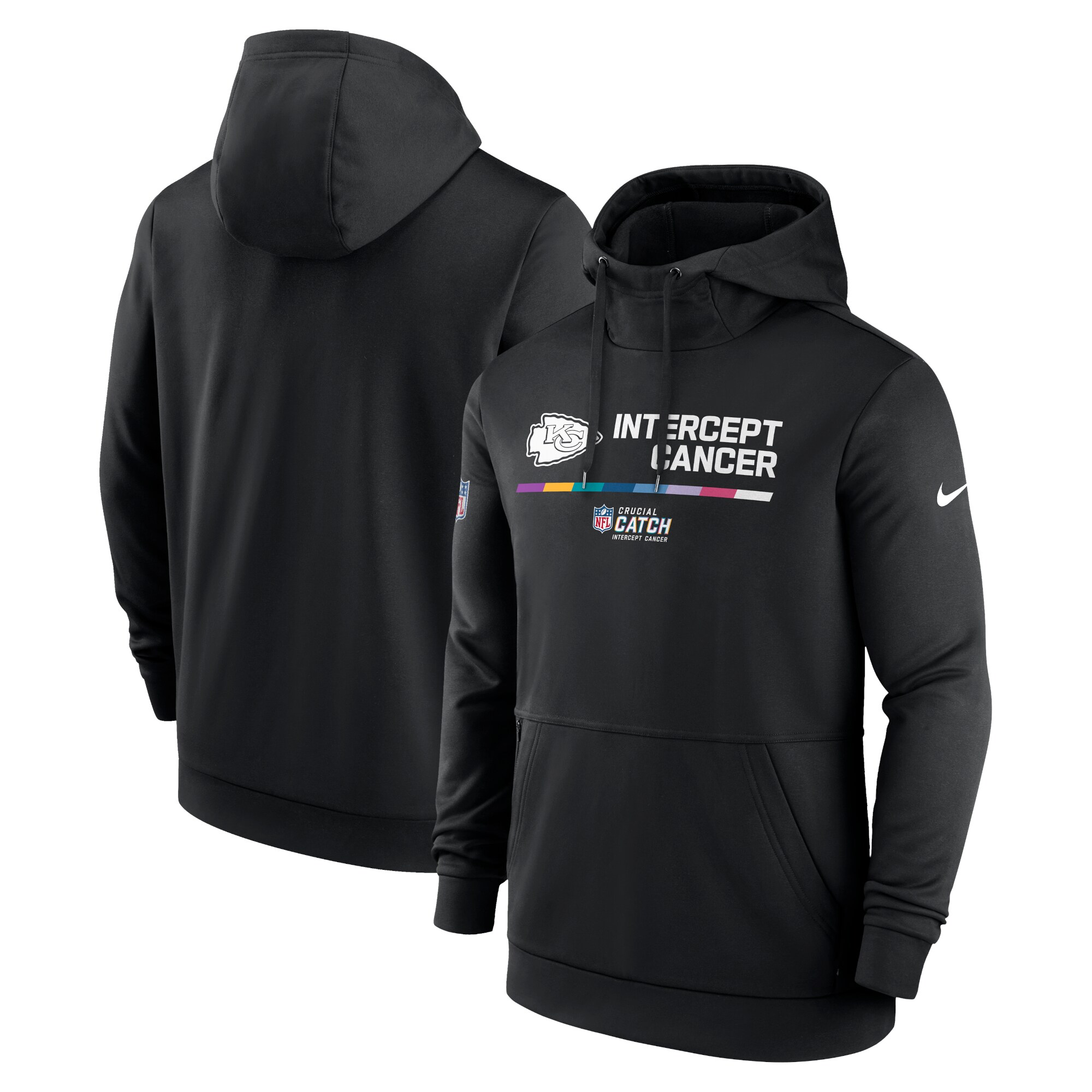 Men's Black Kansas City Chiefs 2022 NFL Crucial Catch - Therma Performance Pullover Hoodie