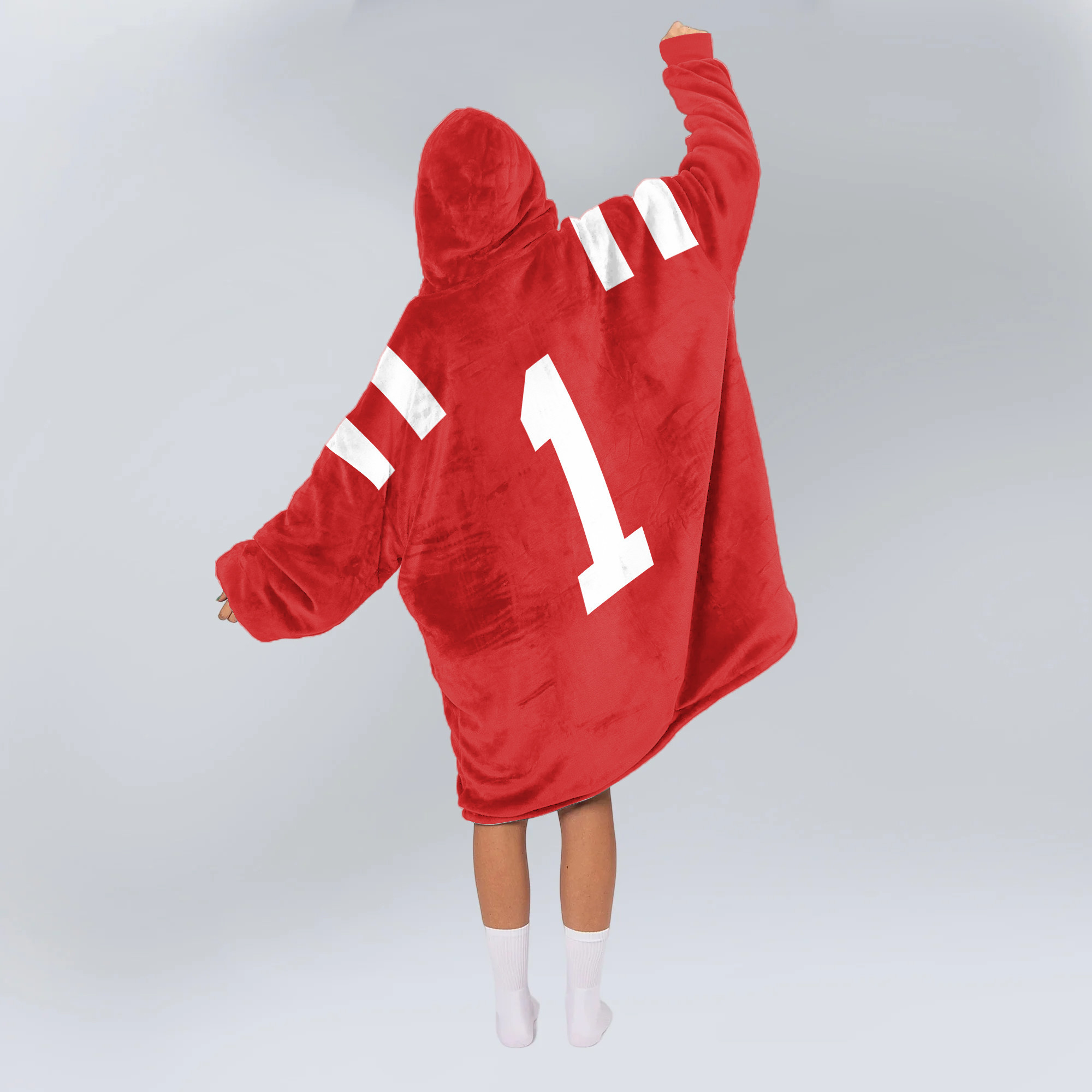 Adult #1 Ole Miss Football Unisex Blanket Hoodie