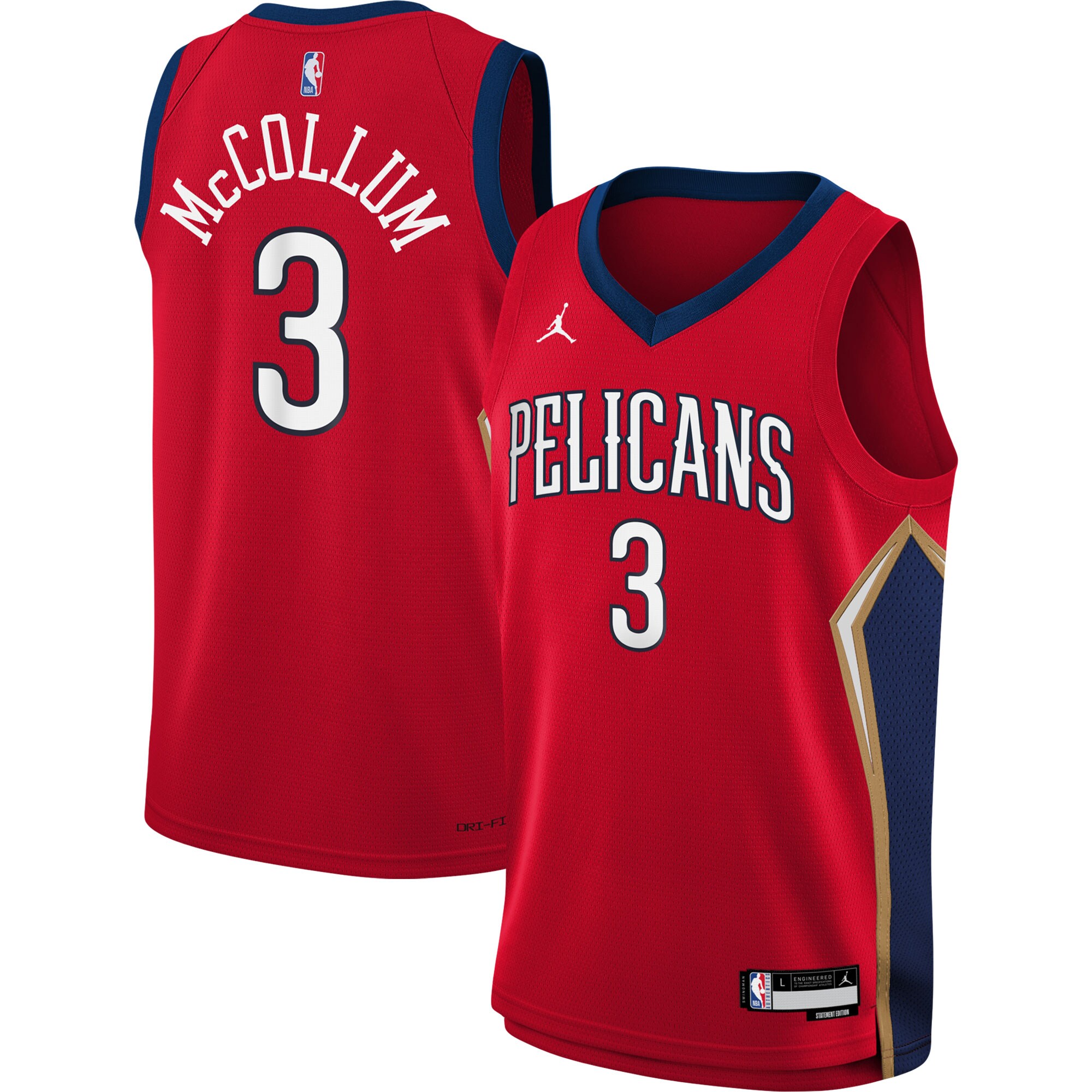 C.J. McCollum New Orleans Pelicans  Youth Swingman Jersey - Statement Edition - Red