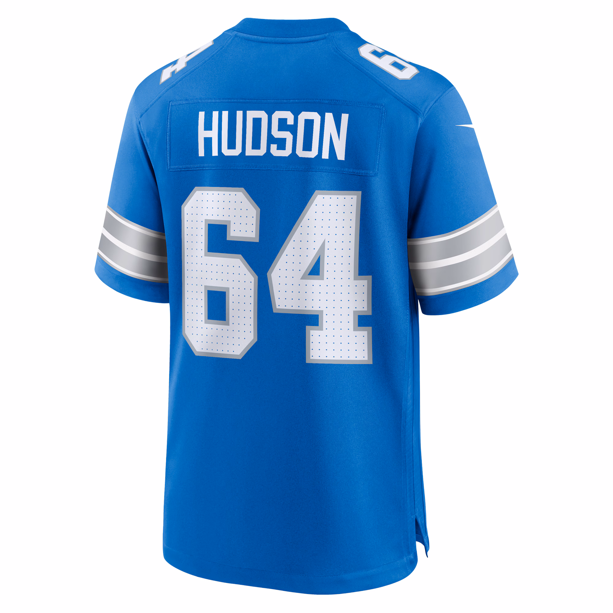 Bryan Hudson Detroit Lions Game Jersey -  Blue