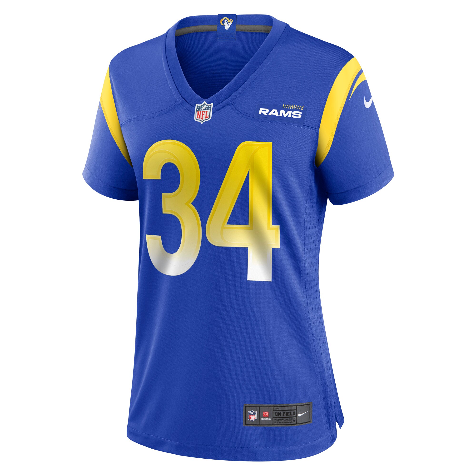 Jake Funk Los Angeles Rams  Women's Game Player Jersey - Royal