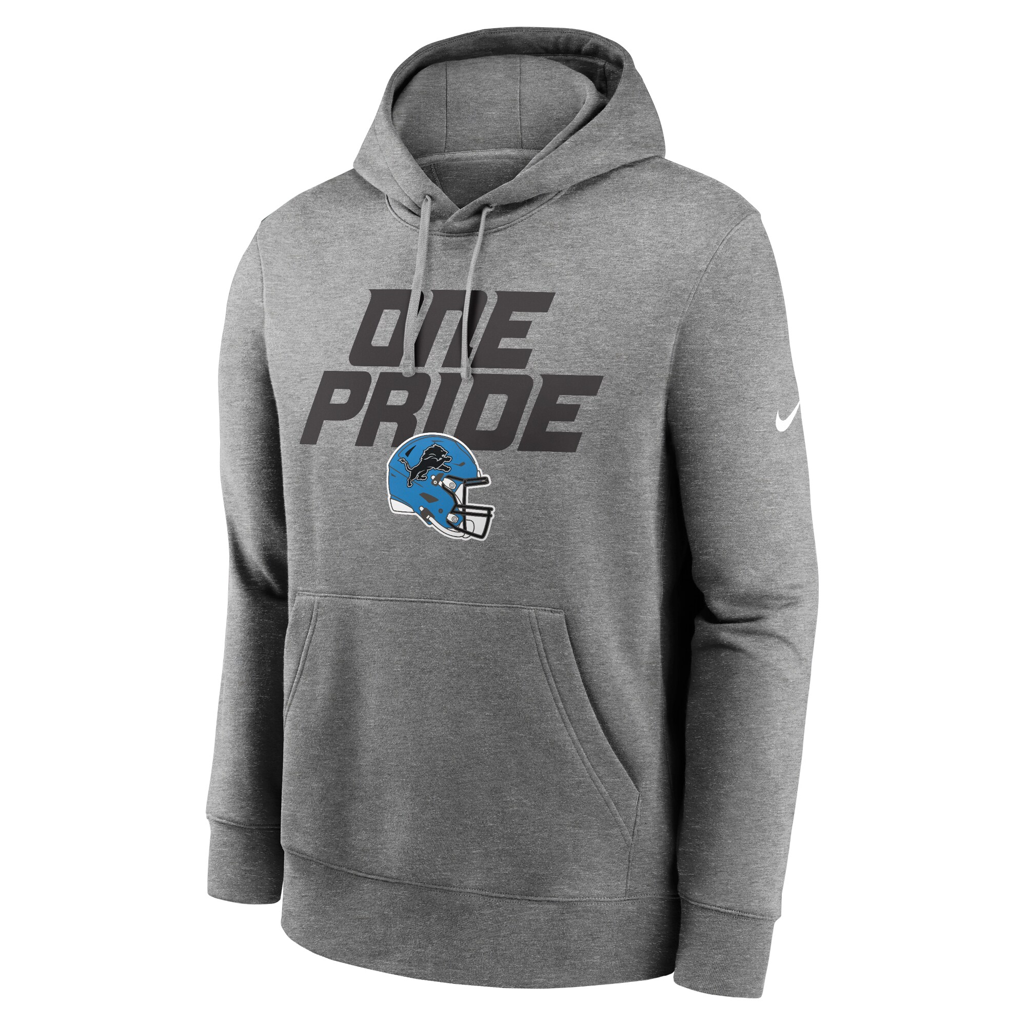 Detroit Lions Club Logo Pullover Hoodie - Heather Gray