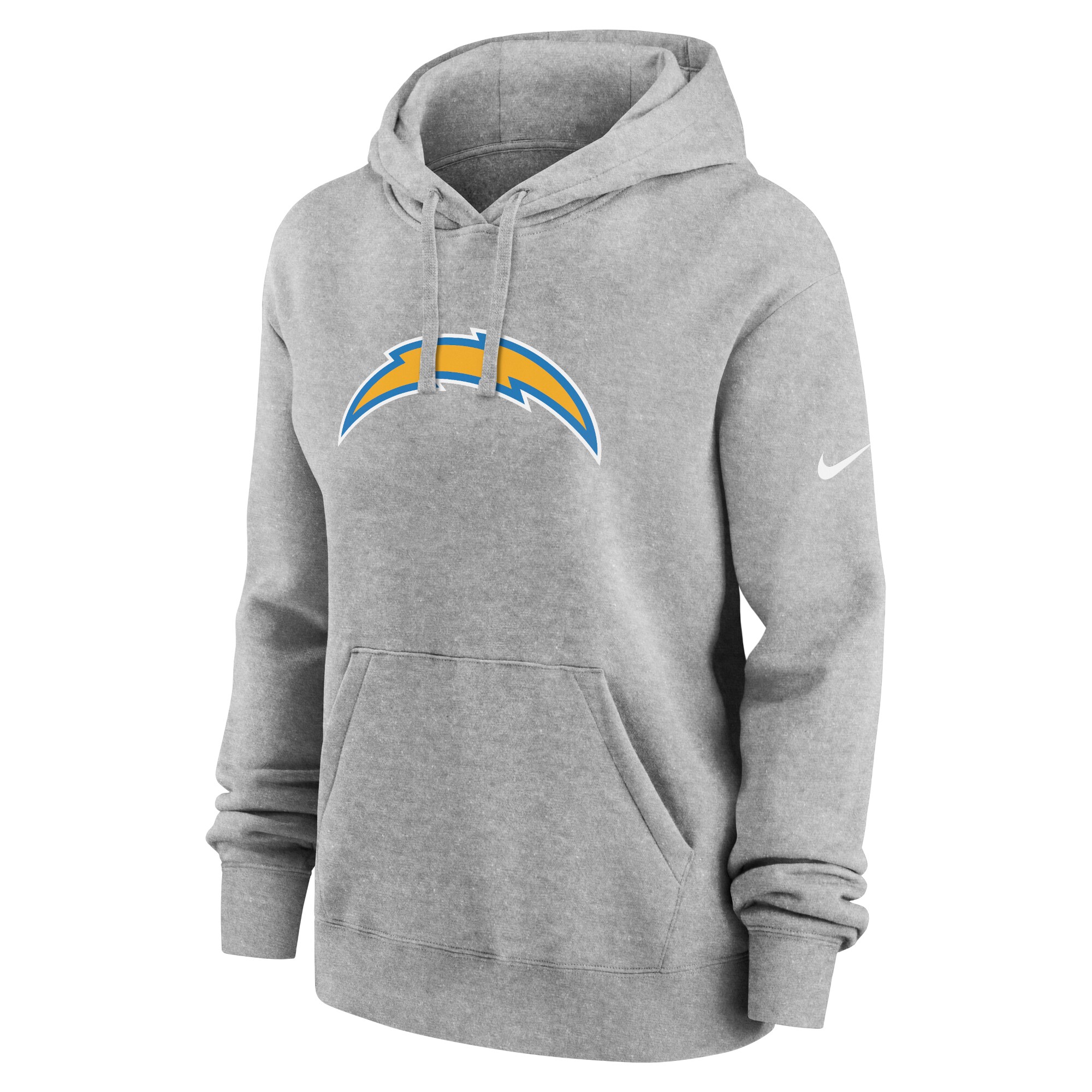 Los Angeles Chargers Women's Club Fleece Pullover Hoodie - Heather Gray