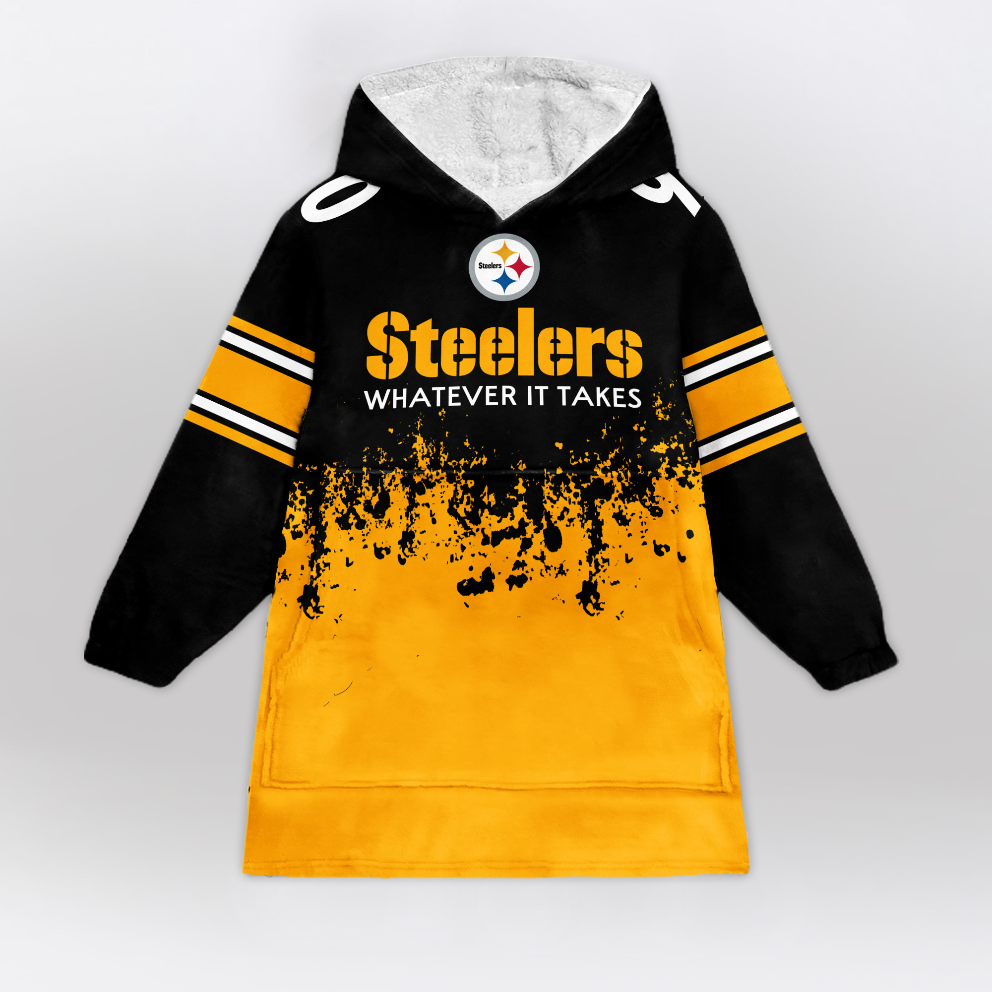 Adult 90 Pittsburgh Football Unisex Blanket Hoodie